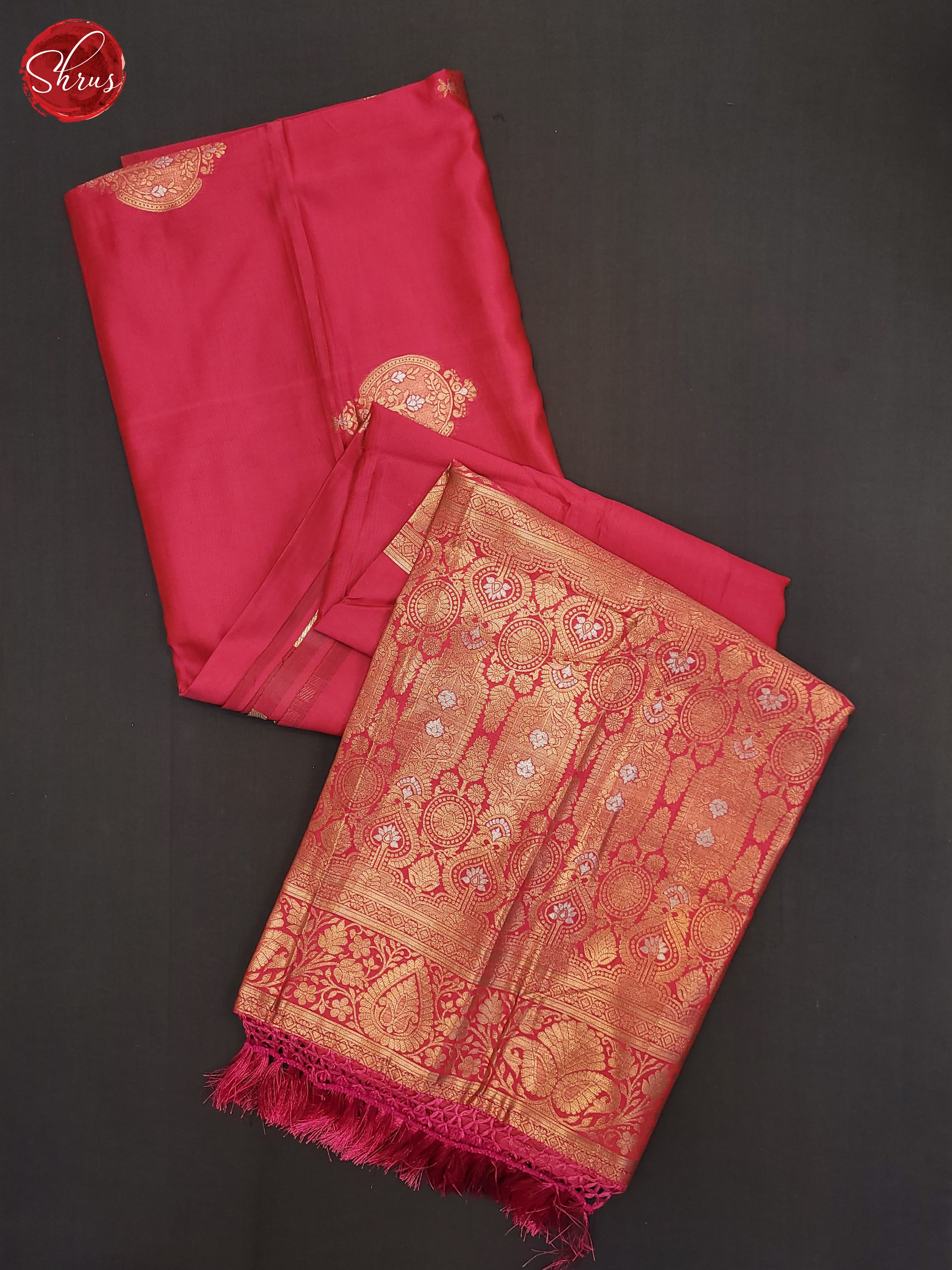 Pink(Single Tone) - Semi Softsilk Saree - Shop on ShrusEternity.com