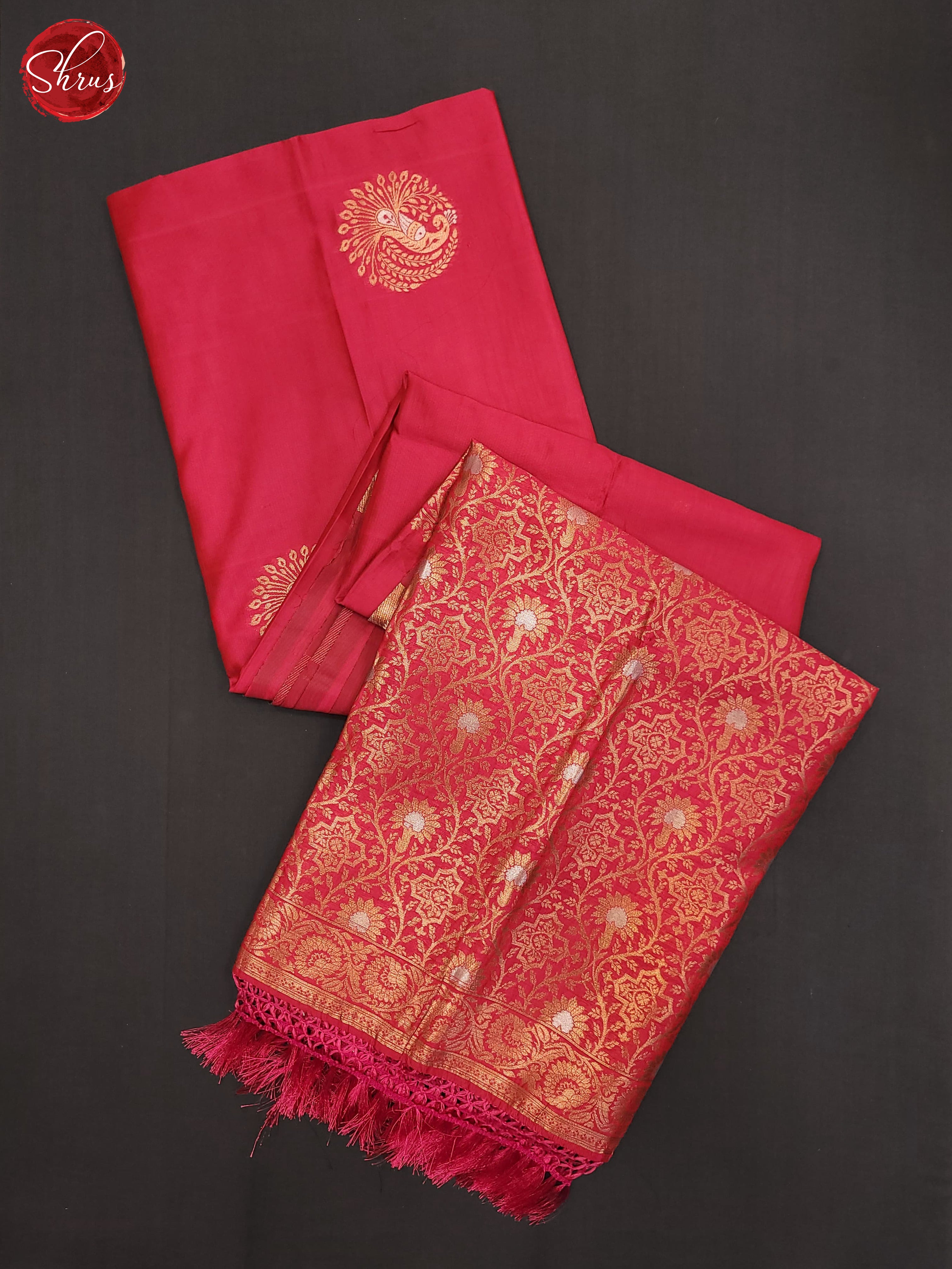 Pink(Single Tone) - Semi Softsilk Saree - Shop on ShrusEternity.com