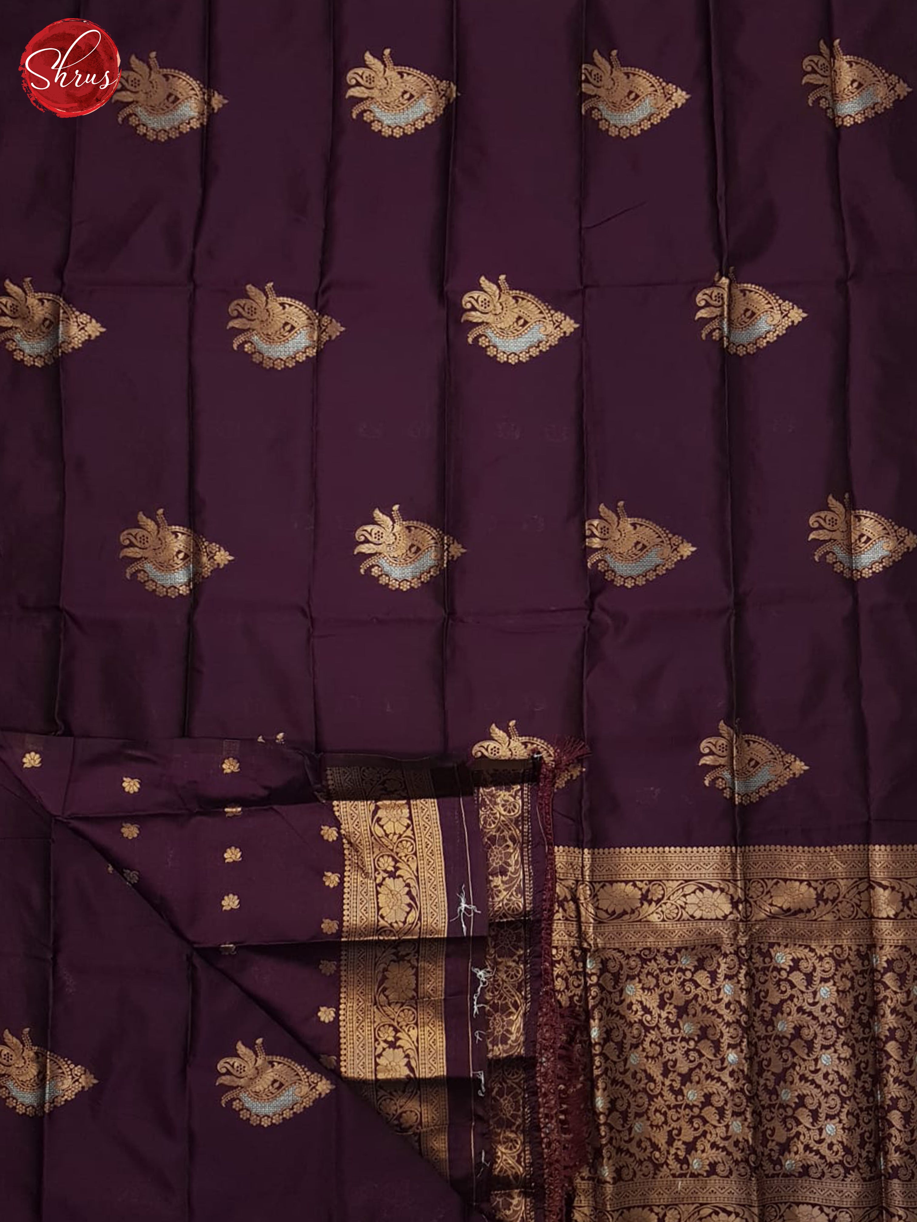 Deep Wine(Single Tone) - Semi Softsilk Saree - Shop on ShrusEternity.com