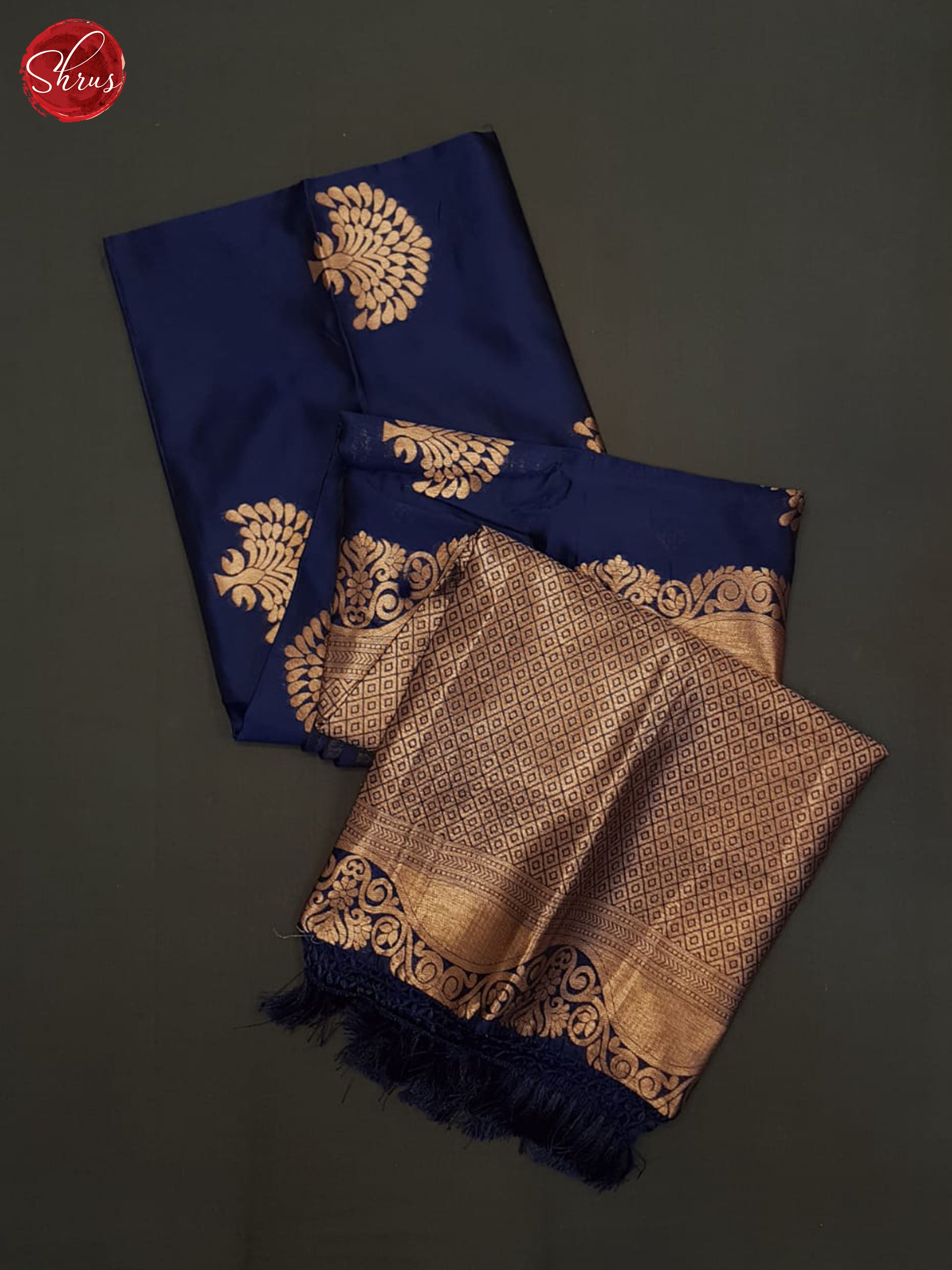 Blue(Single tone)- Semi soft silk saree - Shop on ShrusEternity.com