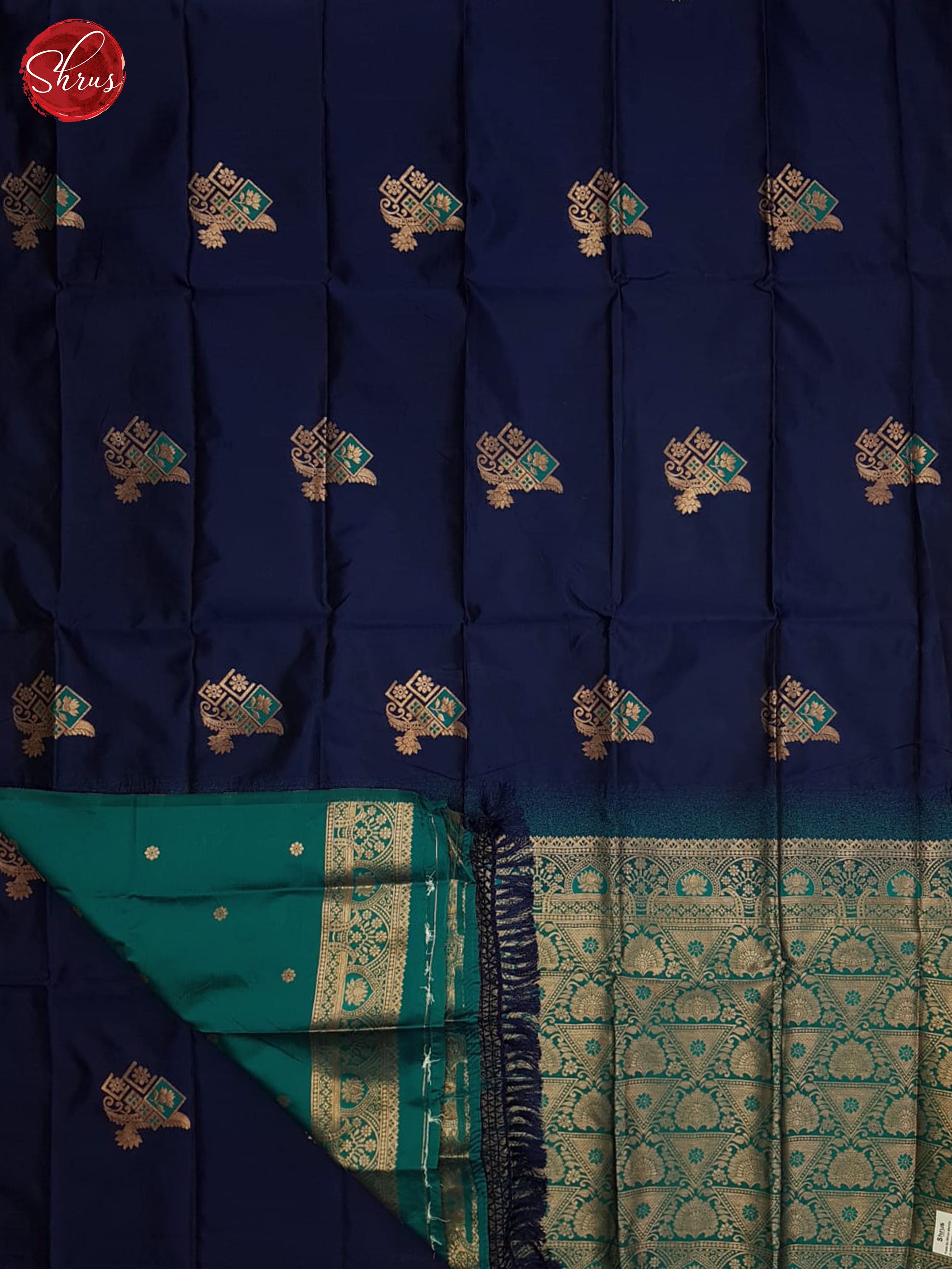 Blue And Green-SeMi soft silk saree - Shop on ShrusEternity.com