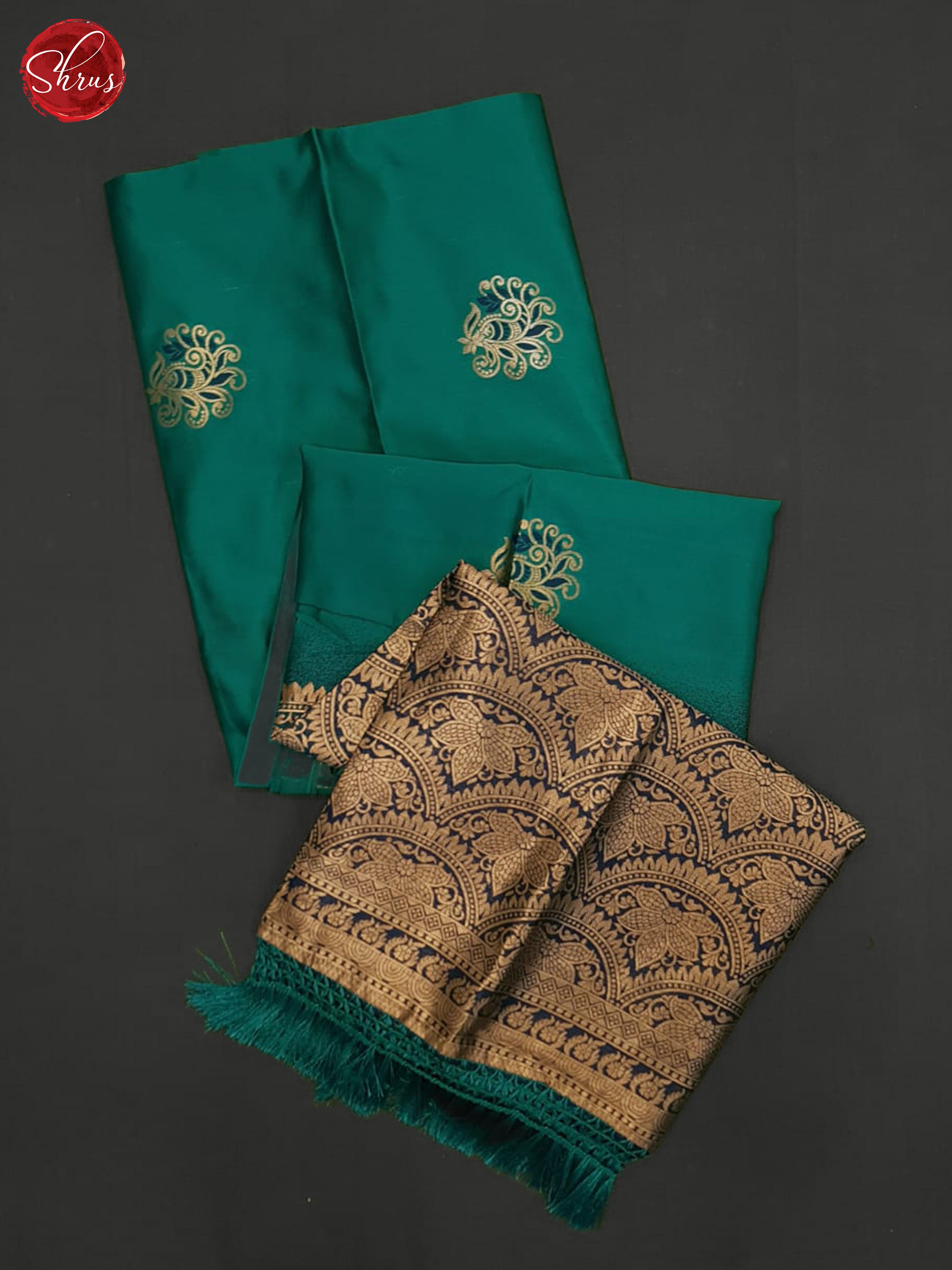 Green And Blue-Semi Soft silk saree - Shop on ShrusEternity.com