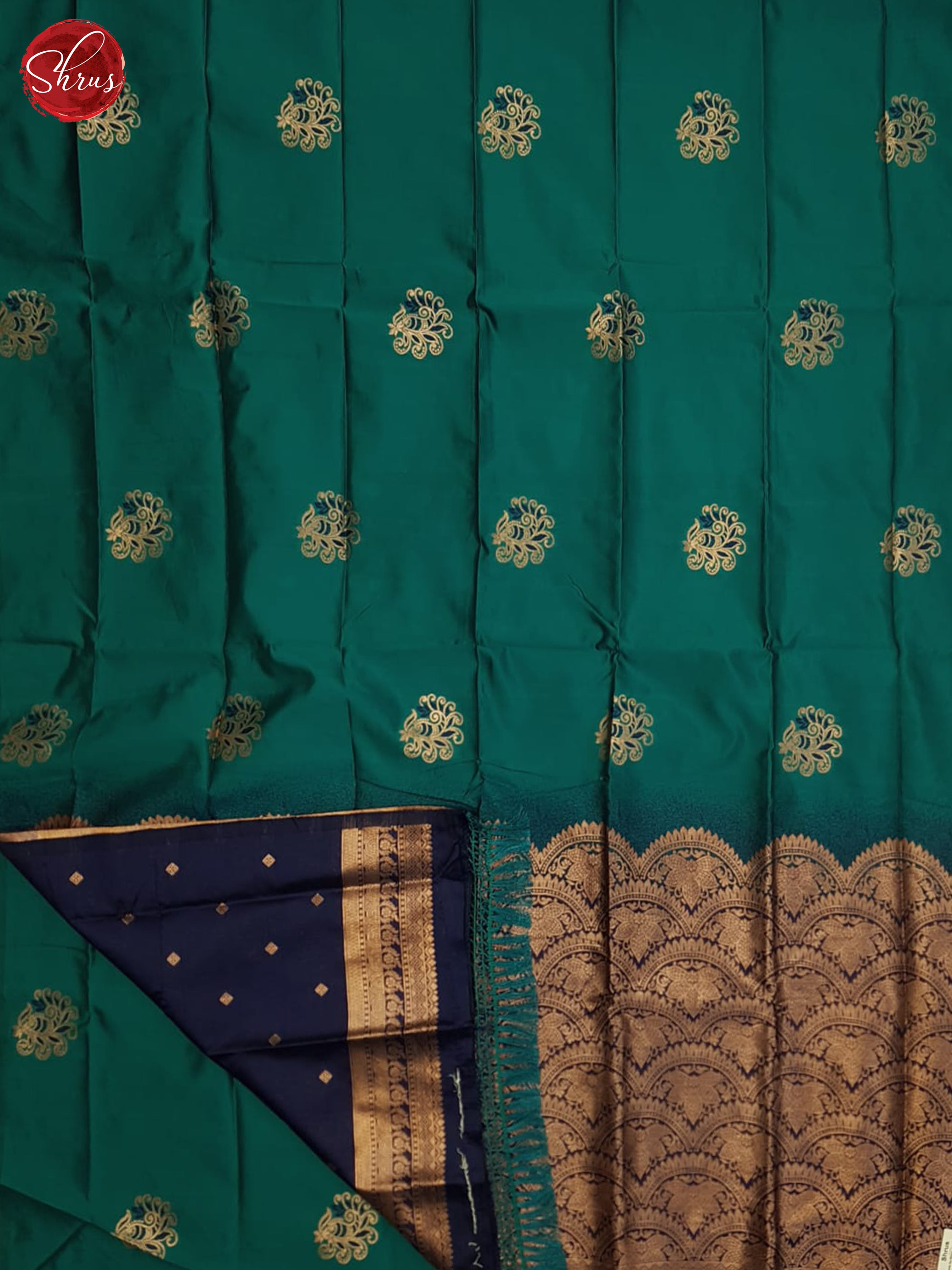 Green And Blue-Semi Soft silk saree - Shop on ShrusEternity.com