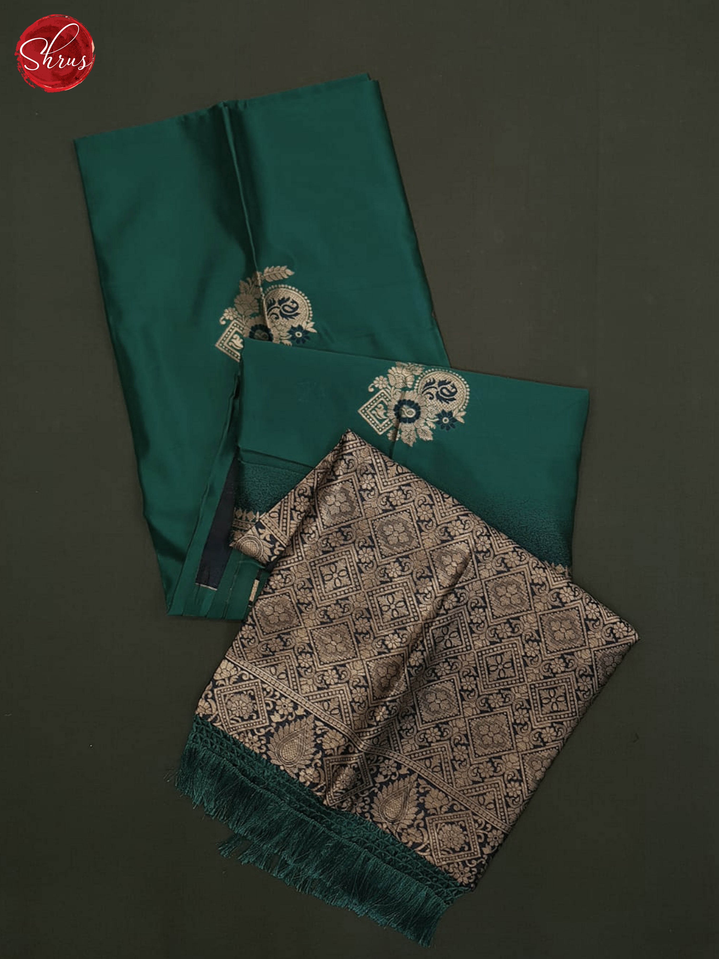 Peacock Green And Blue-Semi soft silk saree - Shop on ShrusEternity.com