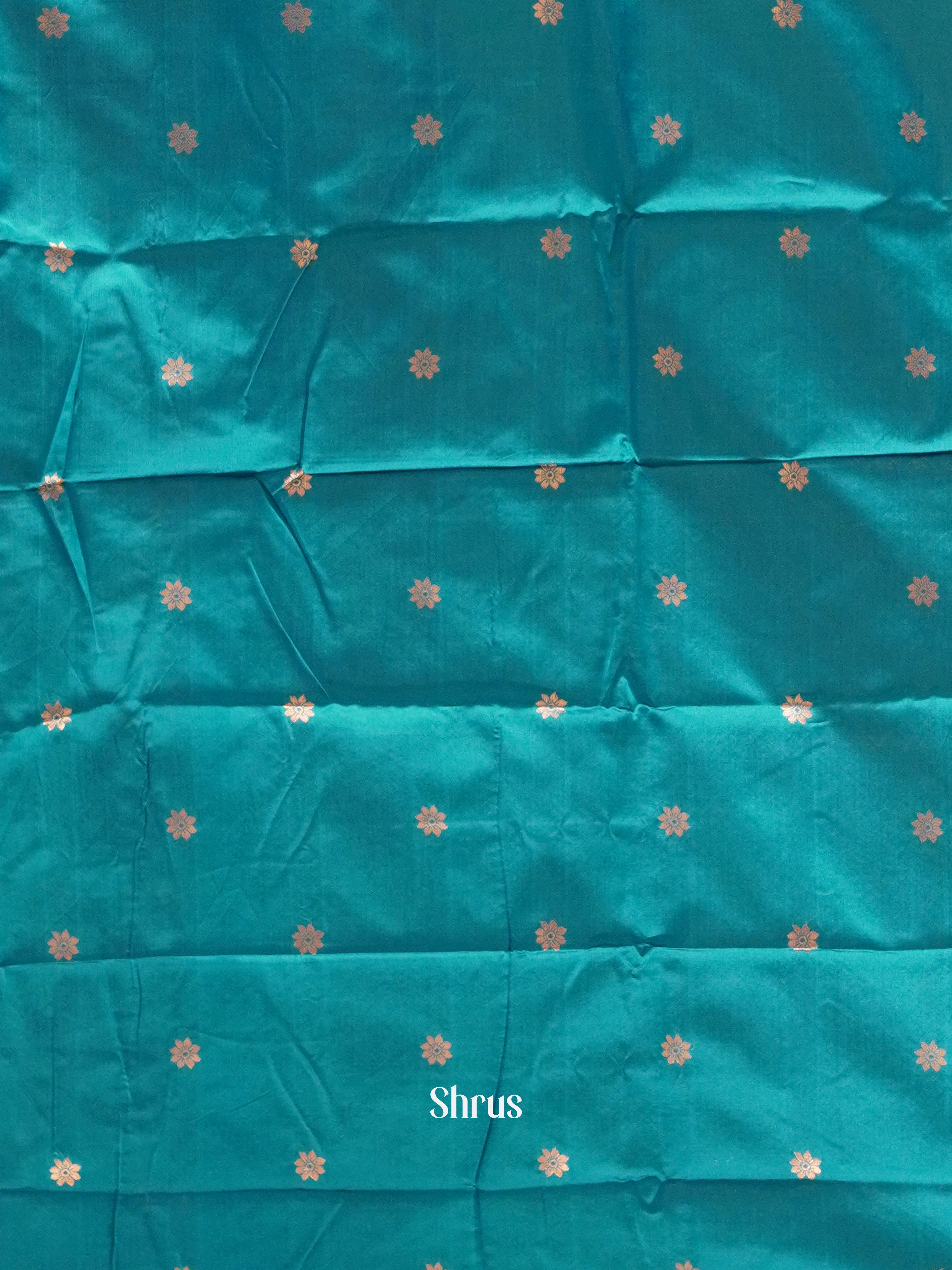 Wine And Blue- Semi soft Silk Saree