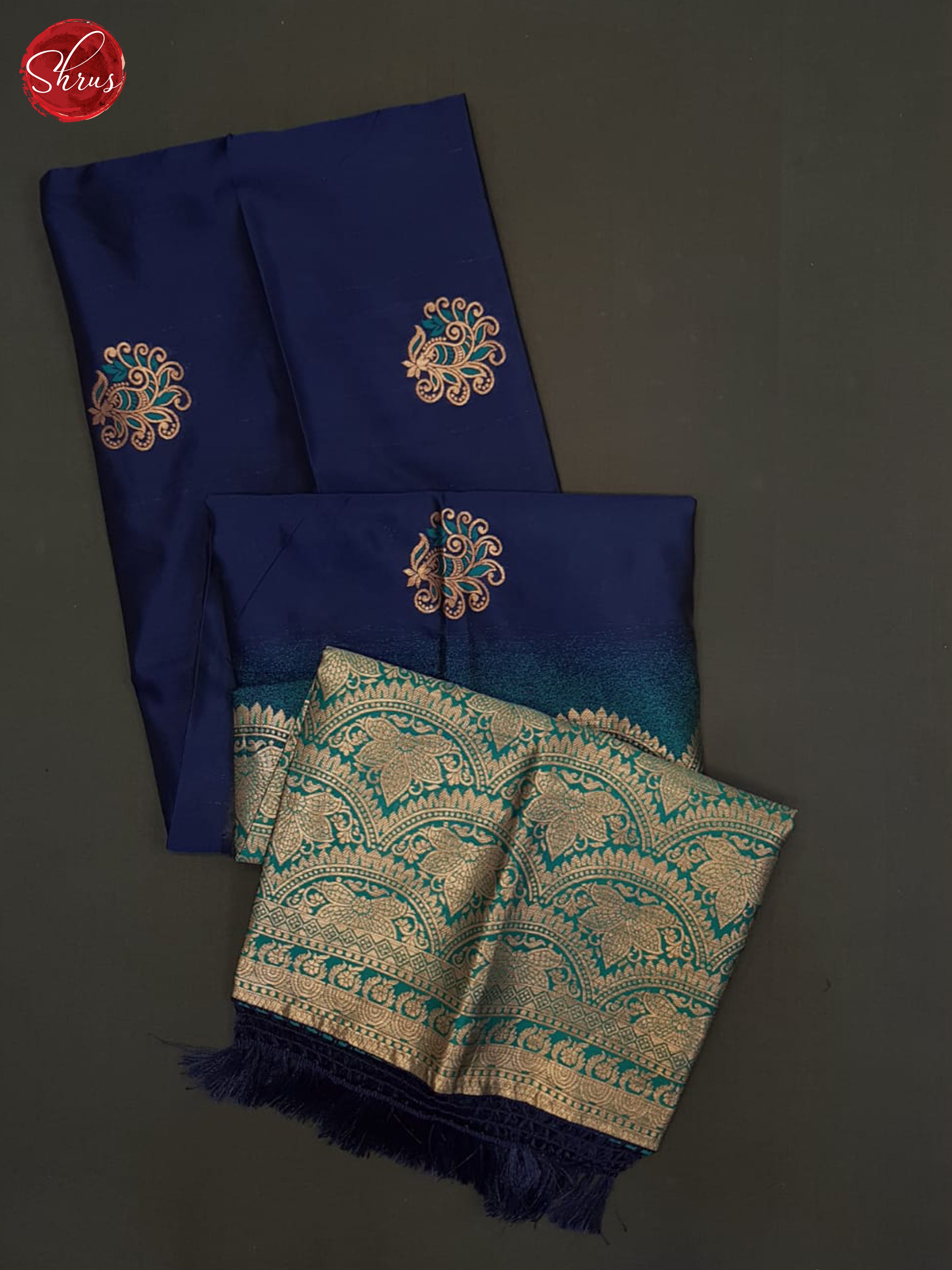 Blue And Green-Semi soft silk saree - Shop on ShrusEternity.com