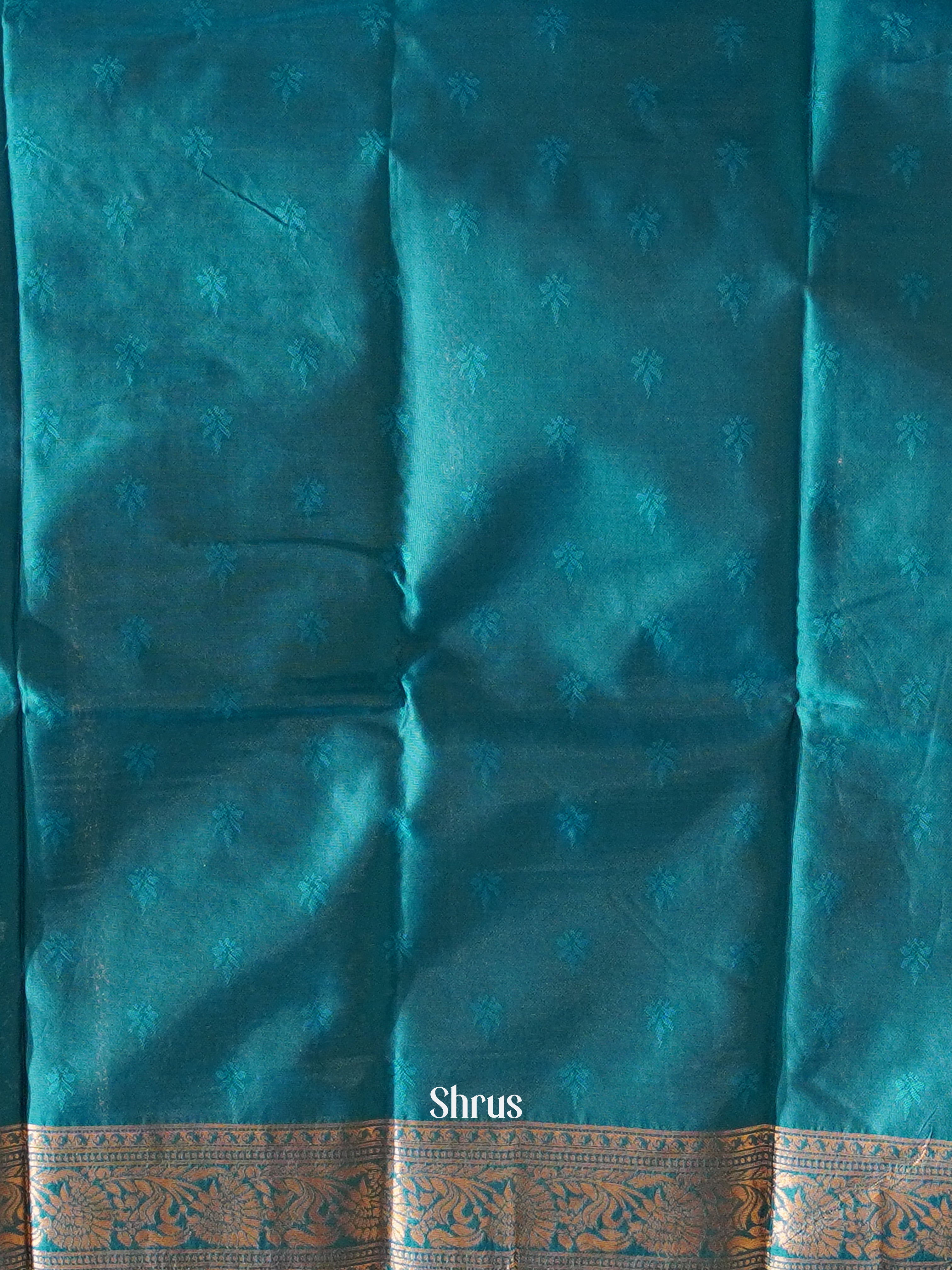 Dark  & Light Blue - Semi Soft Silk Saree