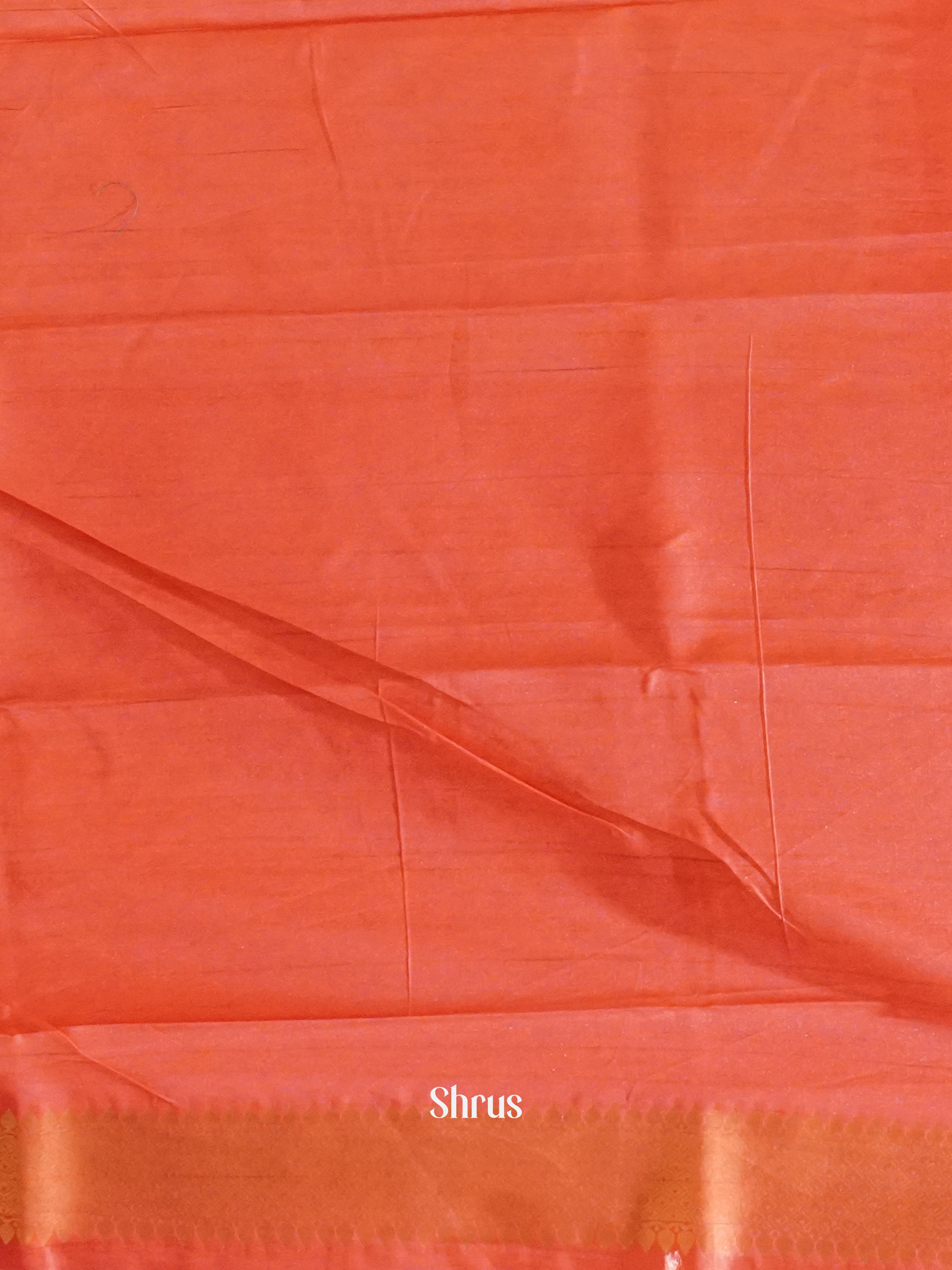 Beige & Pink - Semi Rawsilk Saree