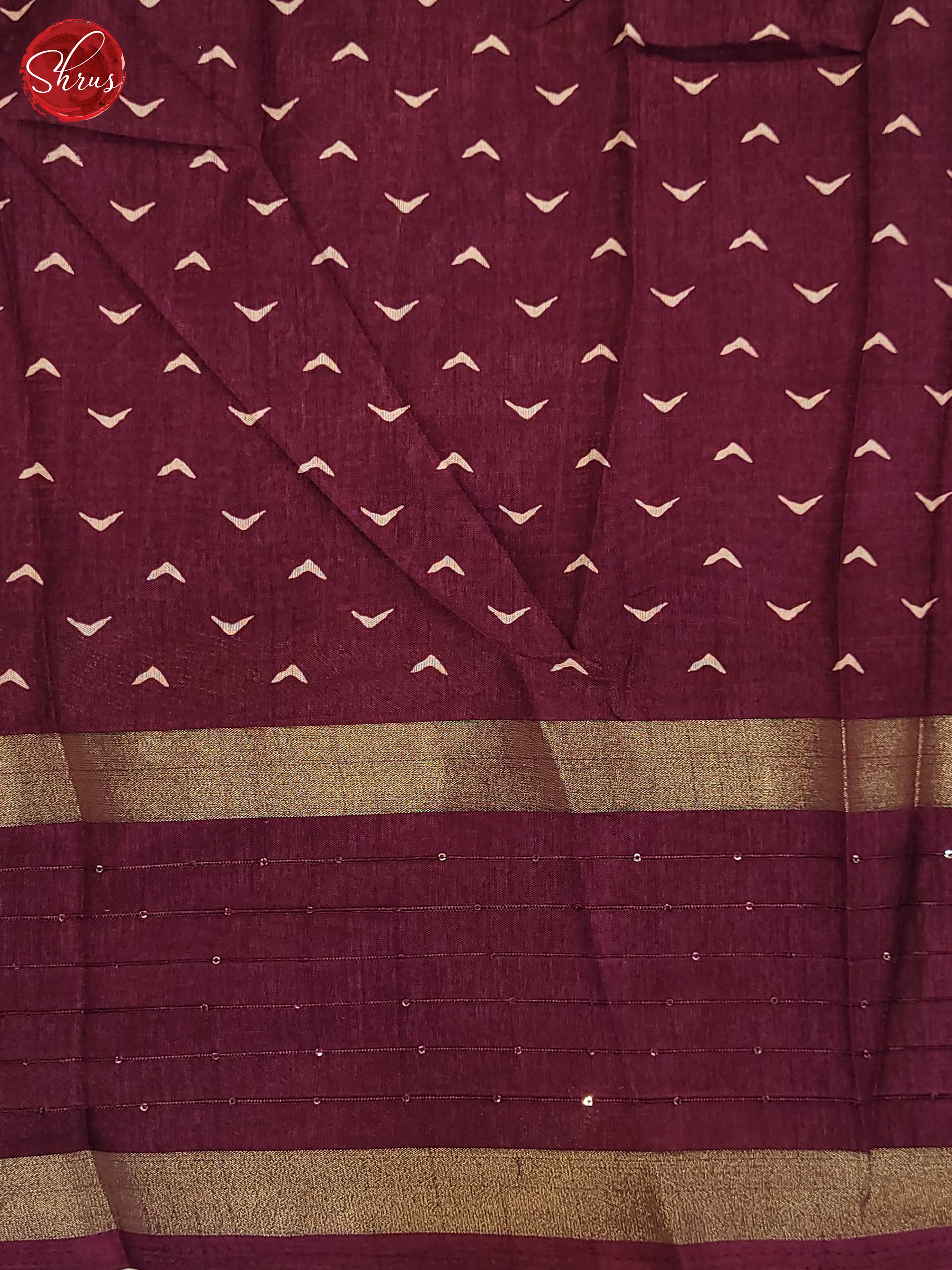 Wine(Single Tone)- Semi Crepe Saree - Shop on ShrusEternity.com