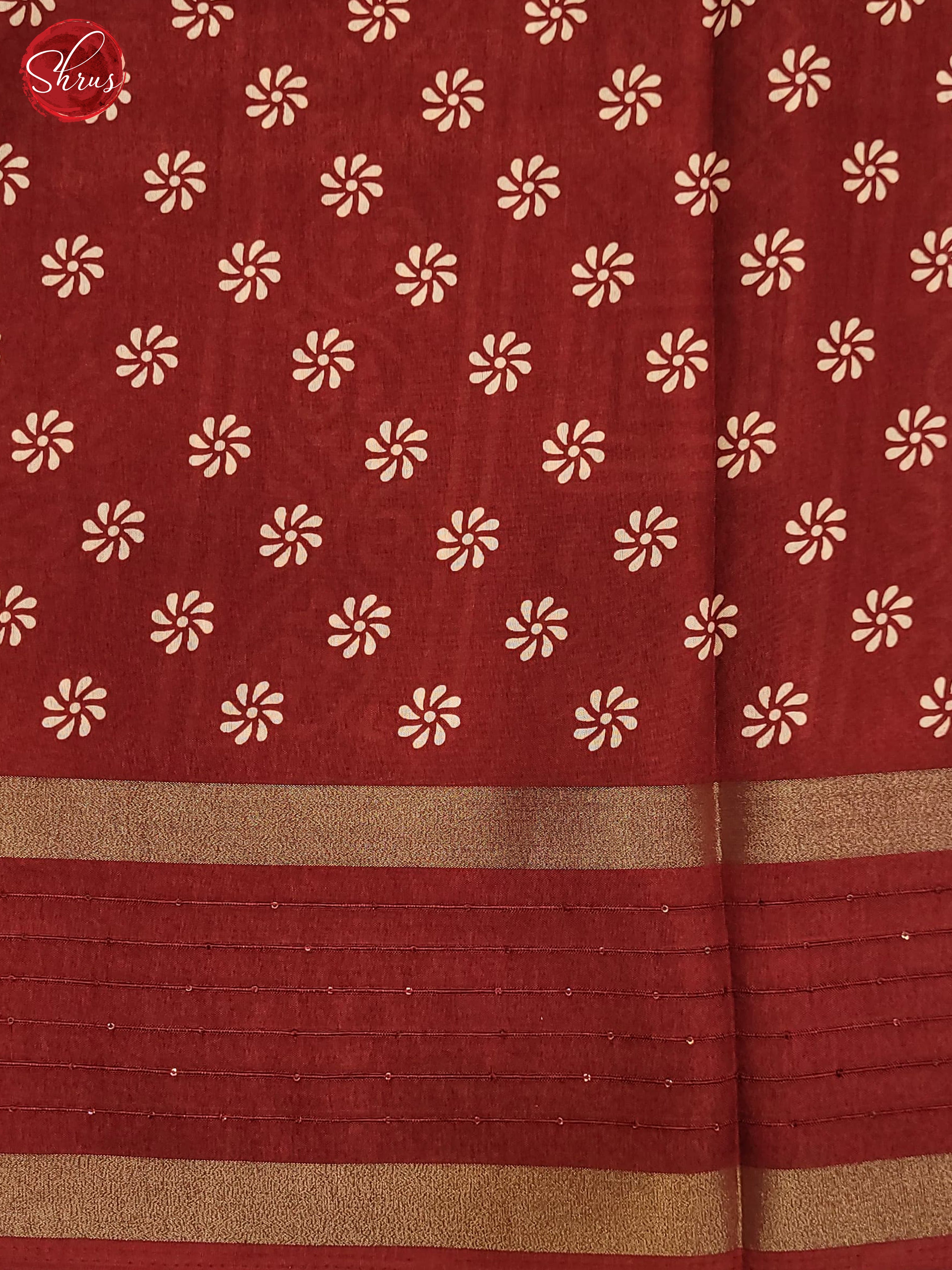 Red(Single Tone)- Semi Crepe Saree - Shop on ShrusEternity.com