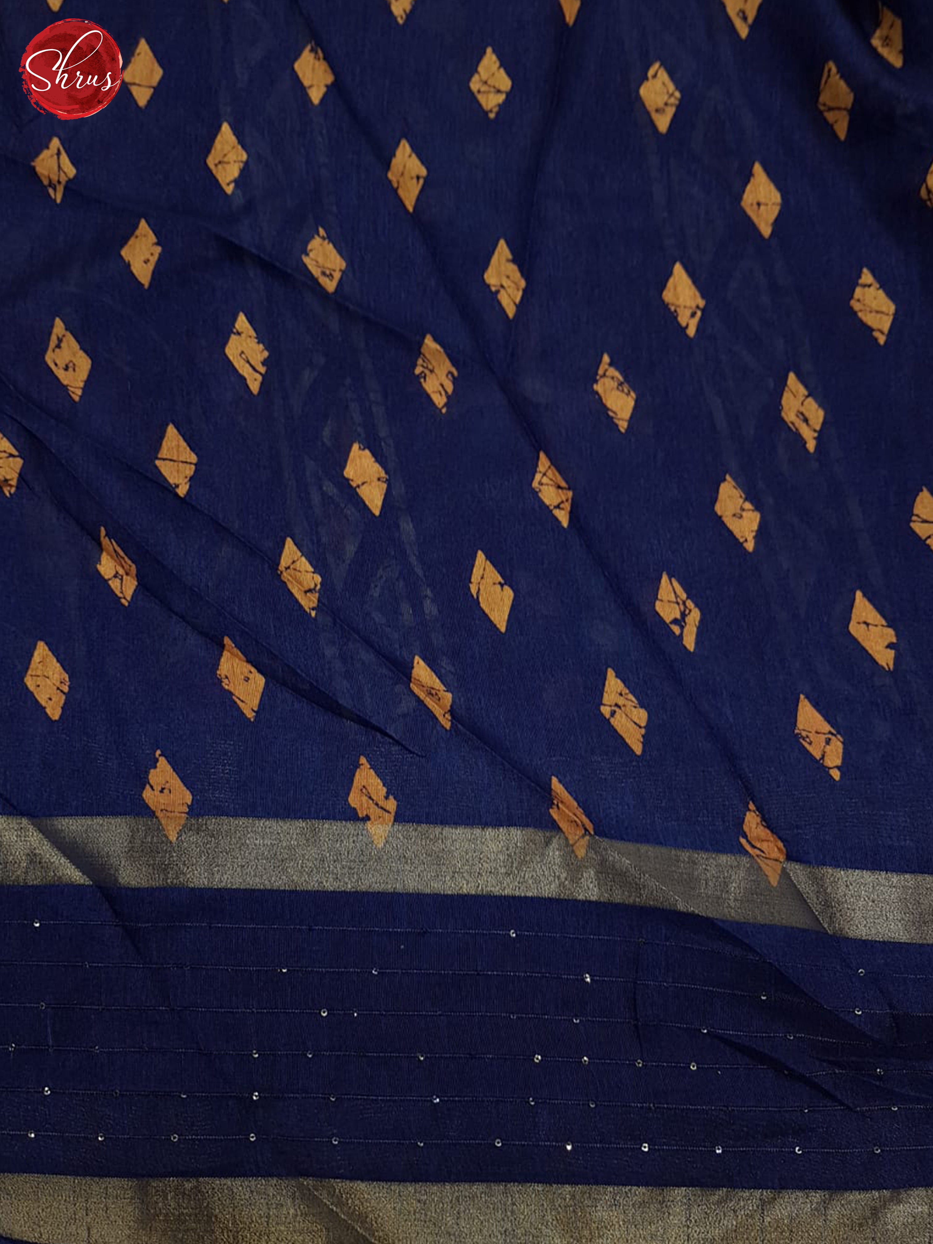 blue(Single Tone)- Semi Crepe Saree - Shop on ShrusEternity.com