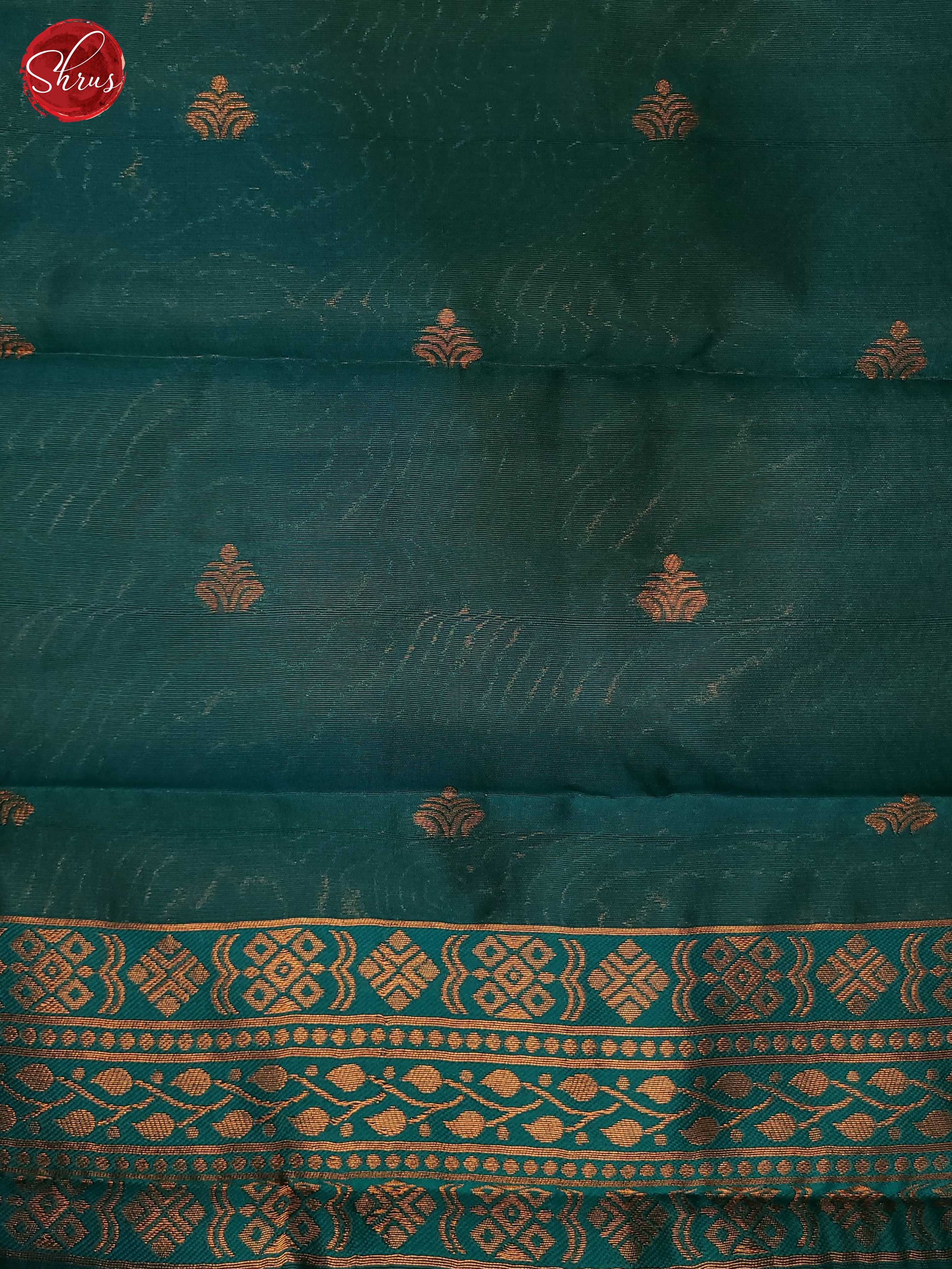 Wine  & Peacock Green - Semi Kanchipuram Saree - Shop on ShrusEternity.com