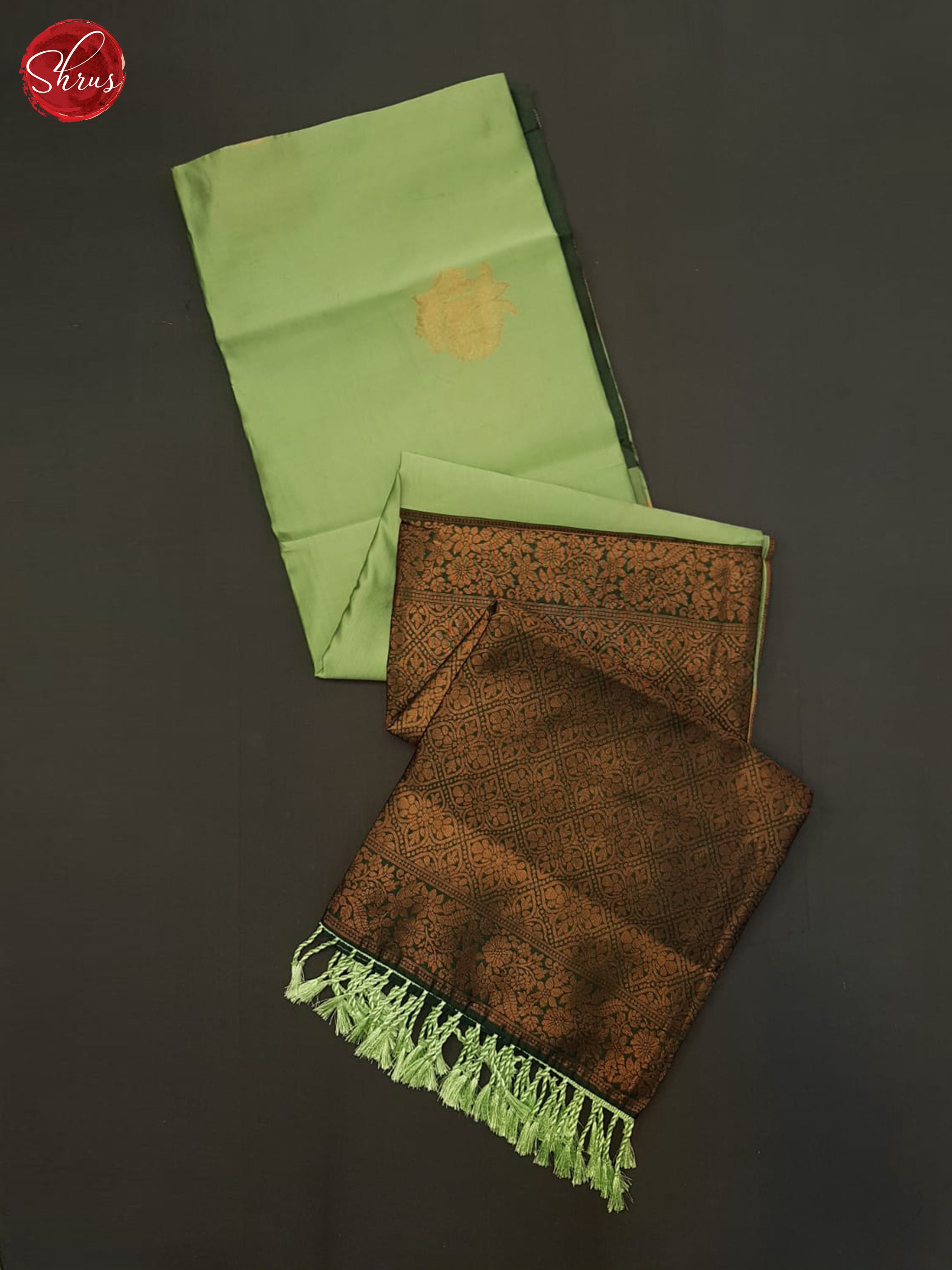 Pista Green & Green- Semi Softsilk Saree - Shop on ShrusEternity.com