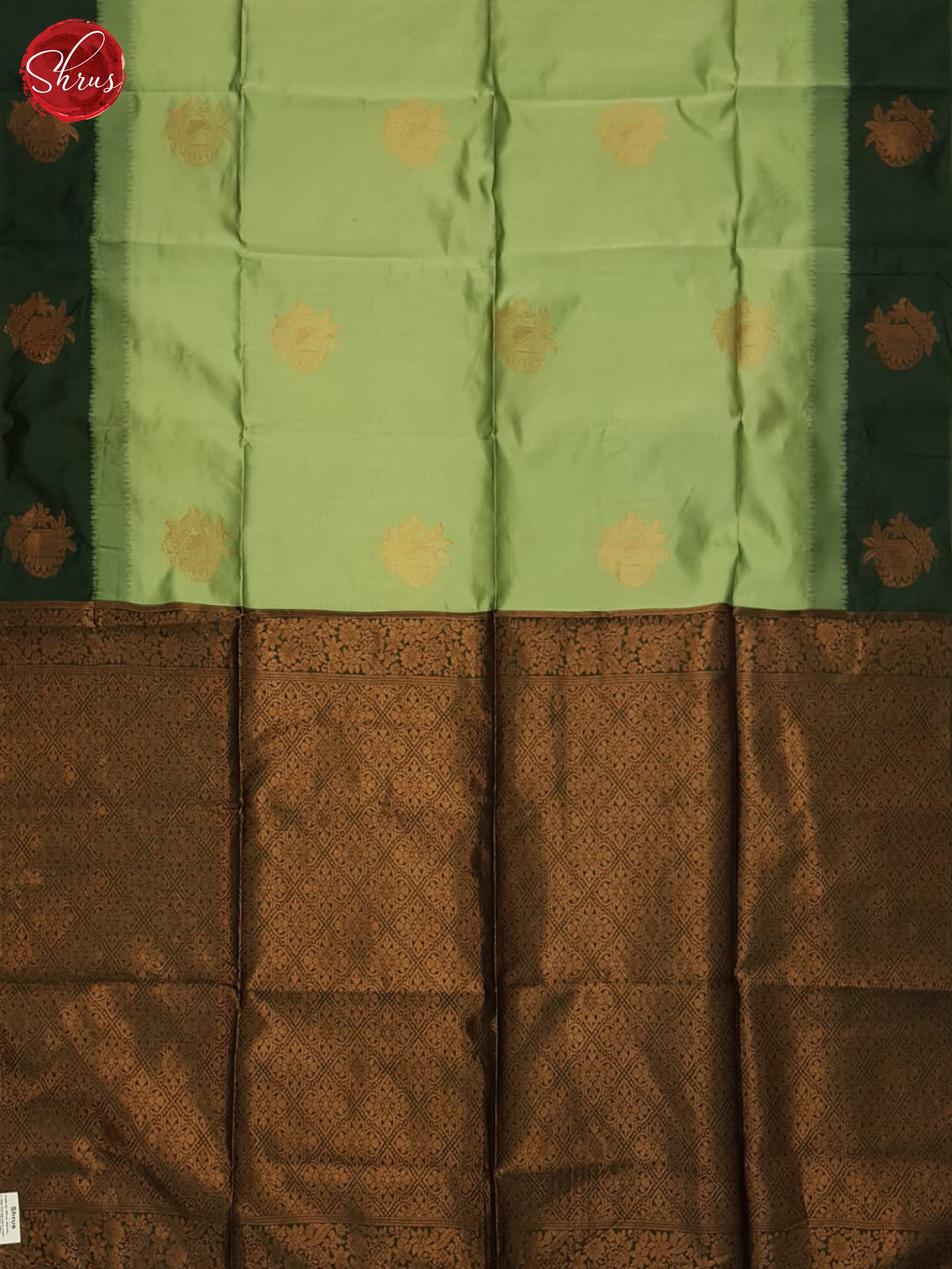 Pista Green & Green- Semi Softsilk Saree - Shop on ShrusEternity.com