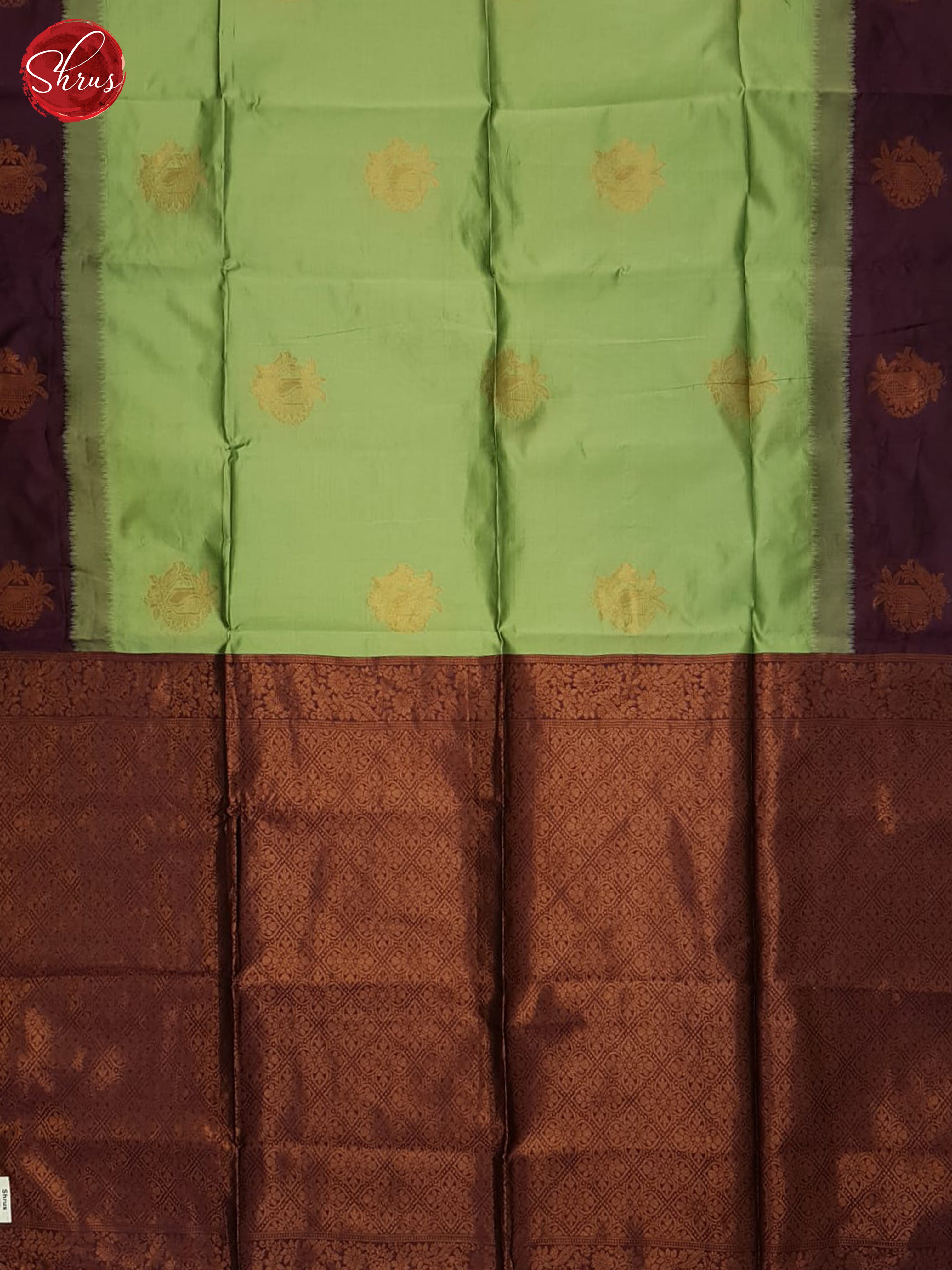 Green & Purple - Semi Softsilk Saree - Shop on ShrusEternity.com