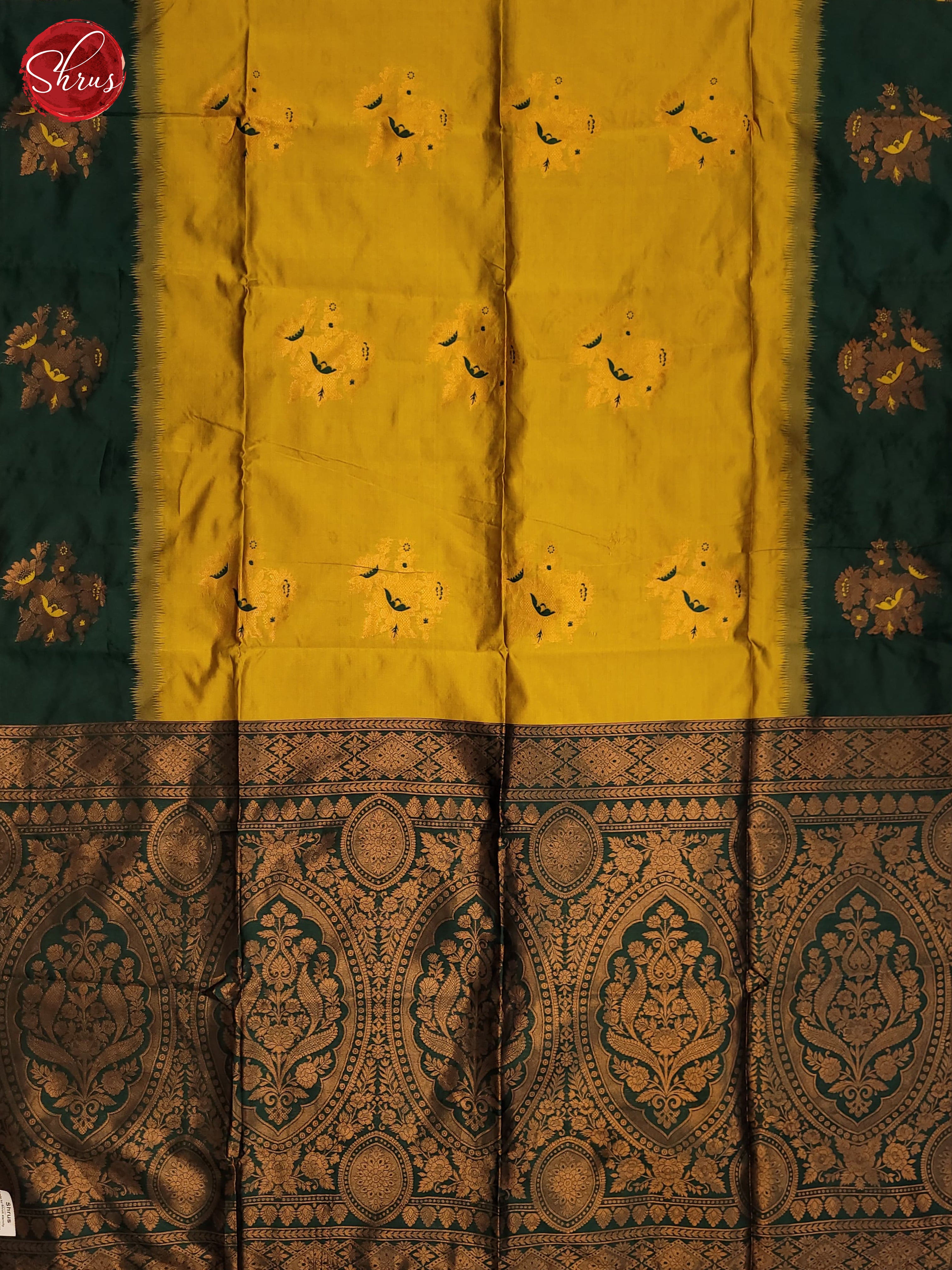 MadhulirGreen & Green  - Semi Softsilk Saree - Shop on ShrusEternity.com