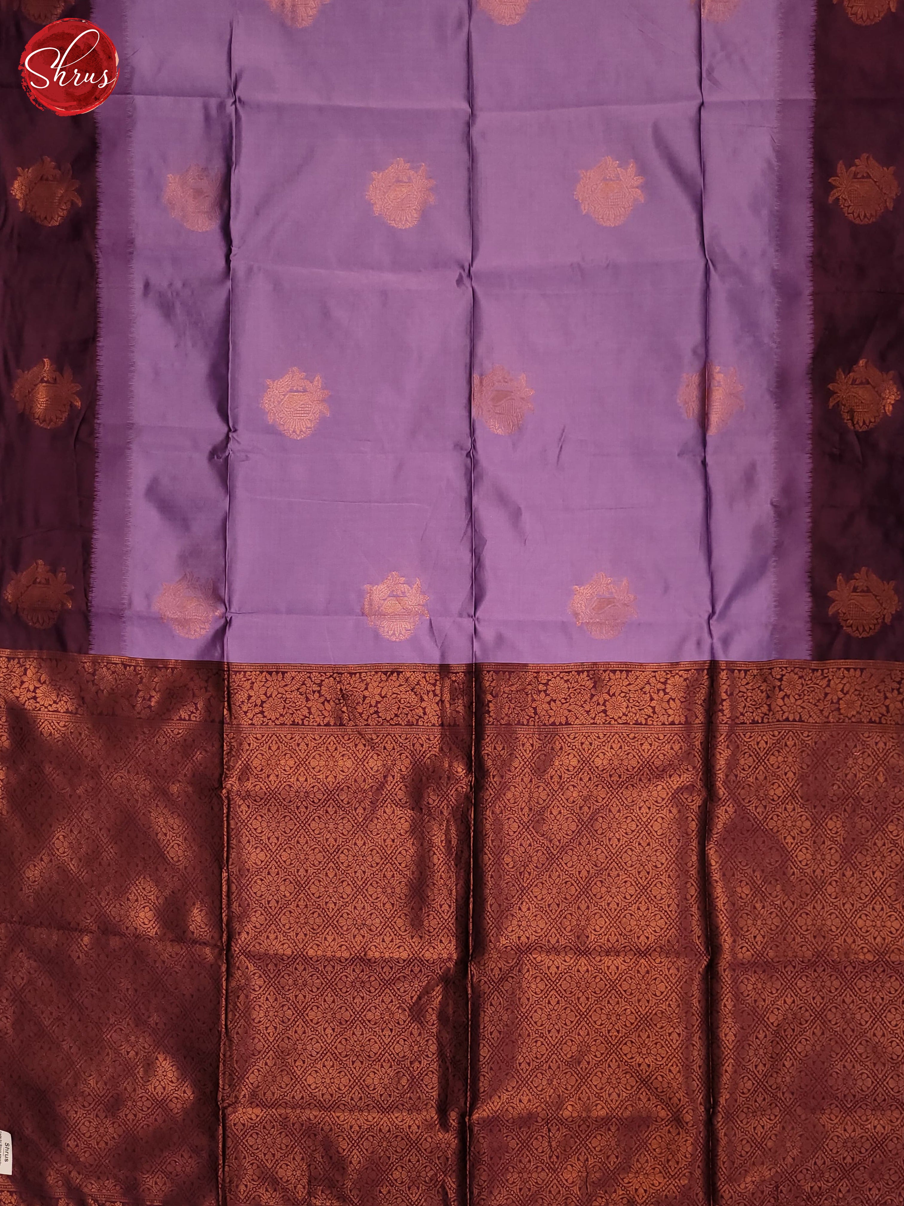 Lavender & WIne - Semi Softsilk Saree - Shop on ShrusEternity.com