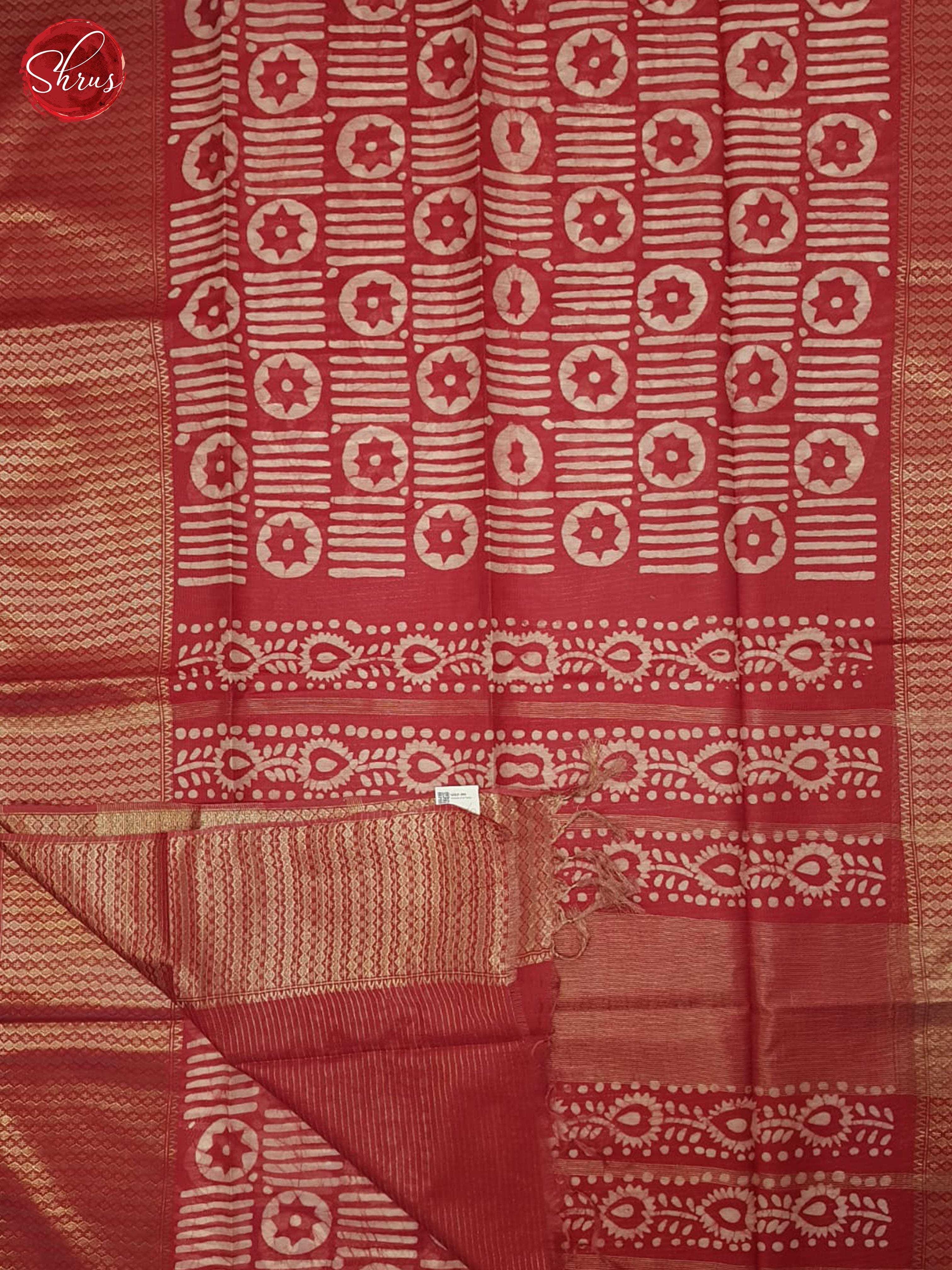 Red(single tone) - Bhatik Saree - Shop on ShrusEternity.com