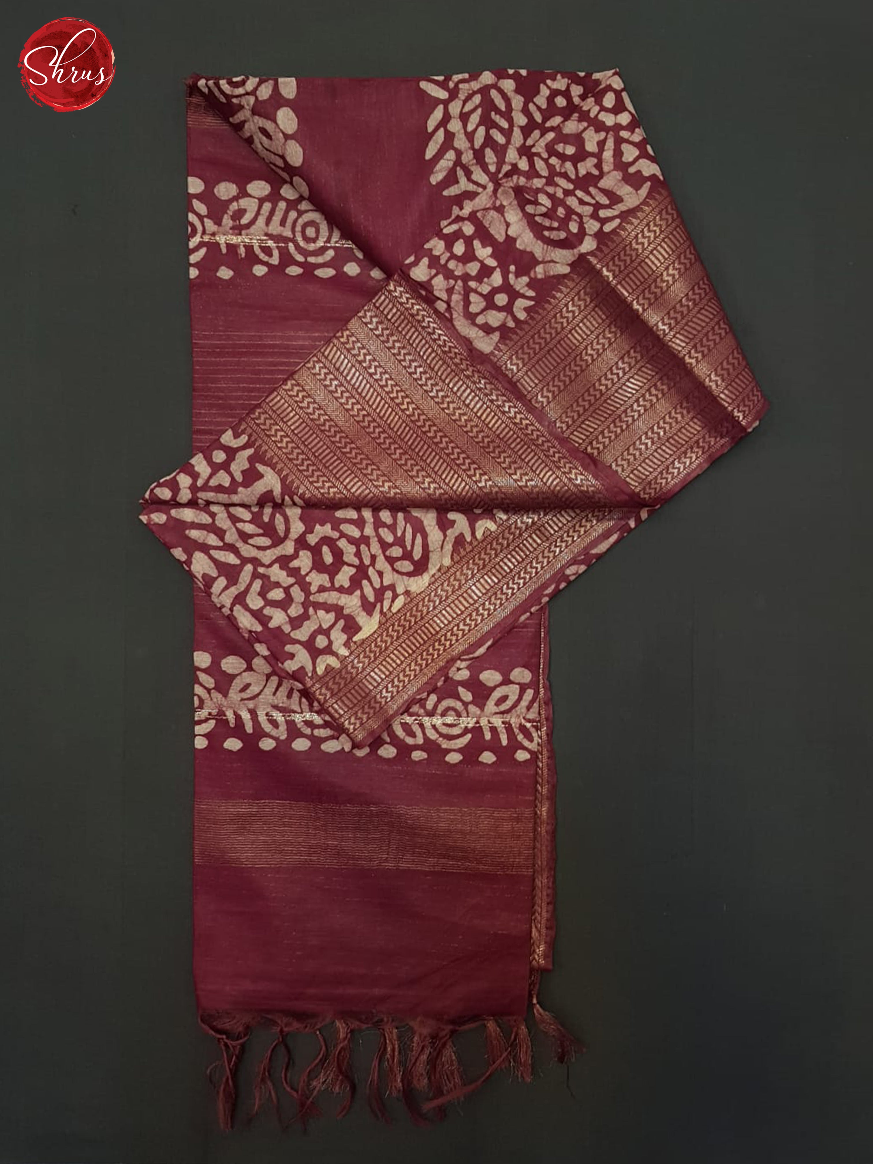 Maroon(single tone) - Bhatik Saree - Shop on ShrusEternity.com