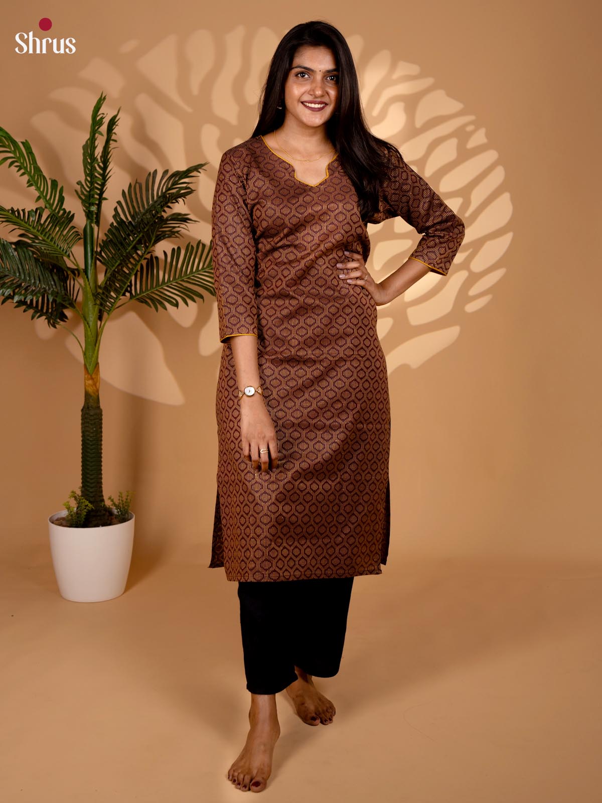 Brown - Readymade Kurti