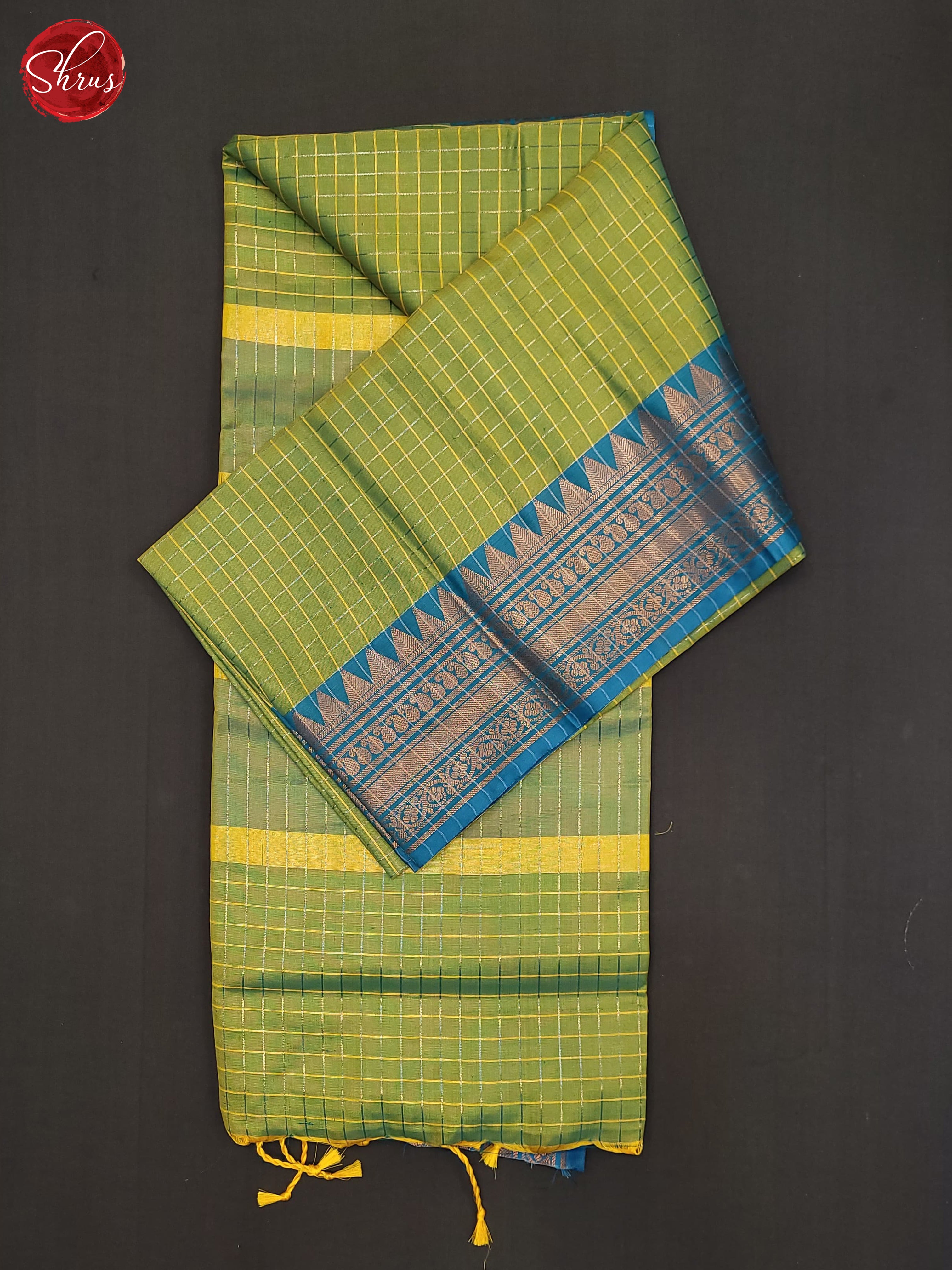 Green & Blue - Semi Softsilk Saree - Shop on ShrusEternity.com