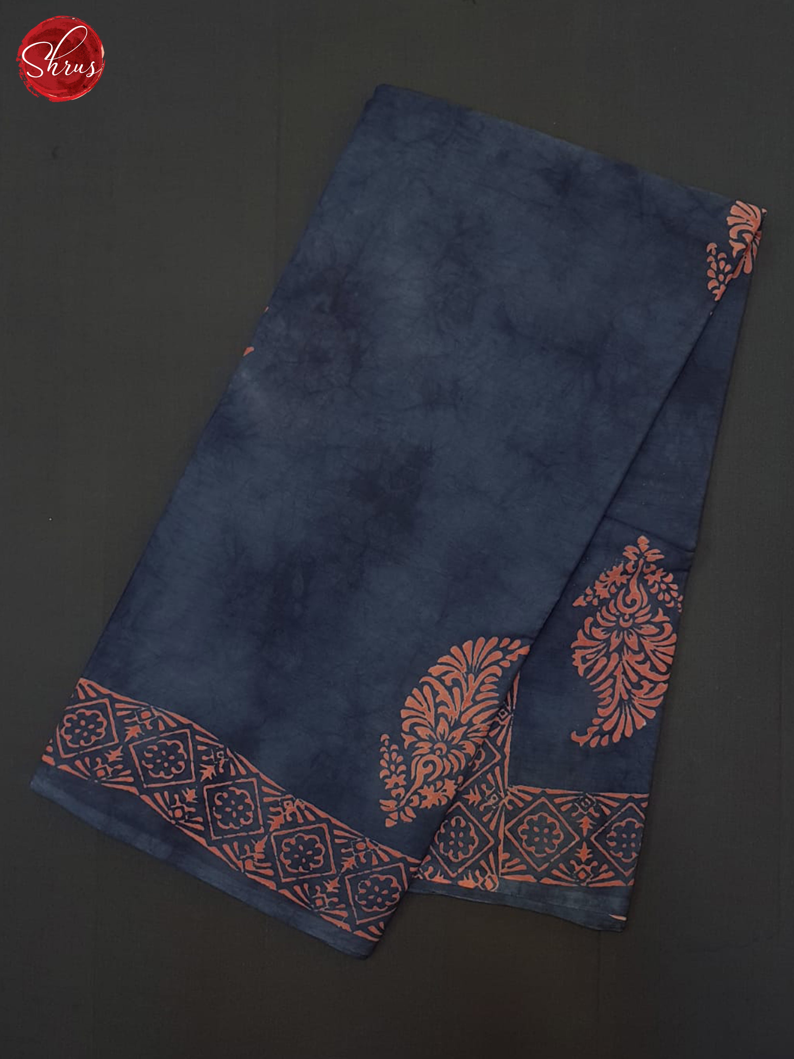 Grey & Blue - Jaipur cotton Saree - Shop on ShrusEternity.com