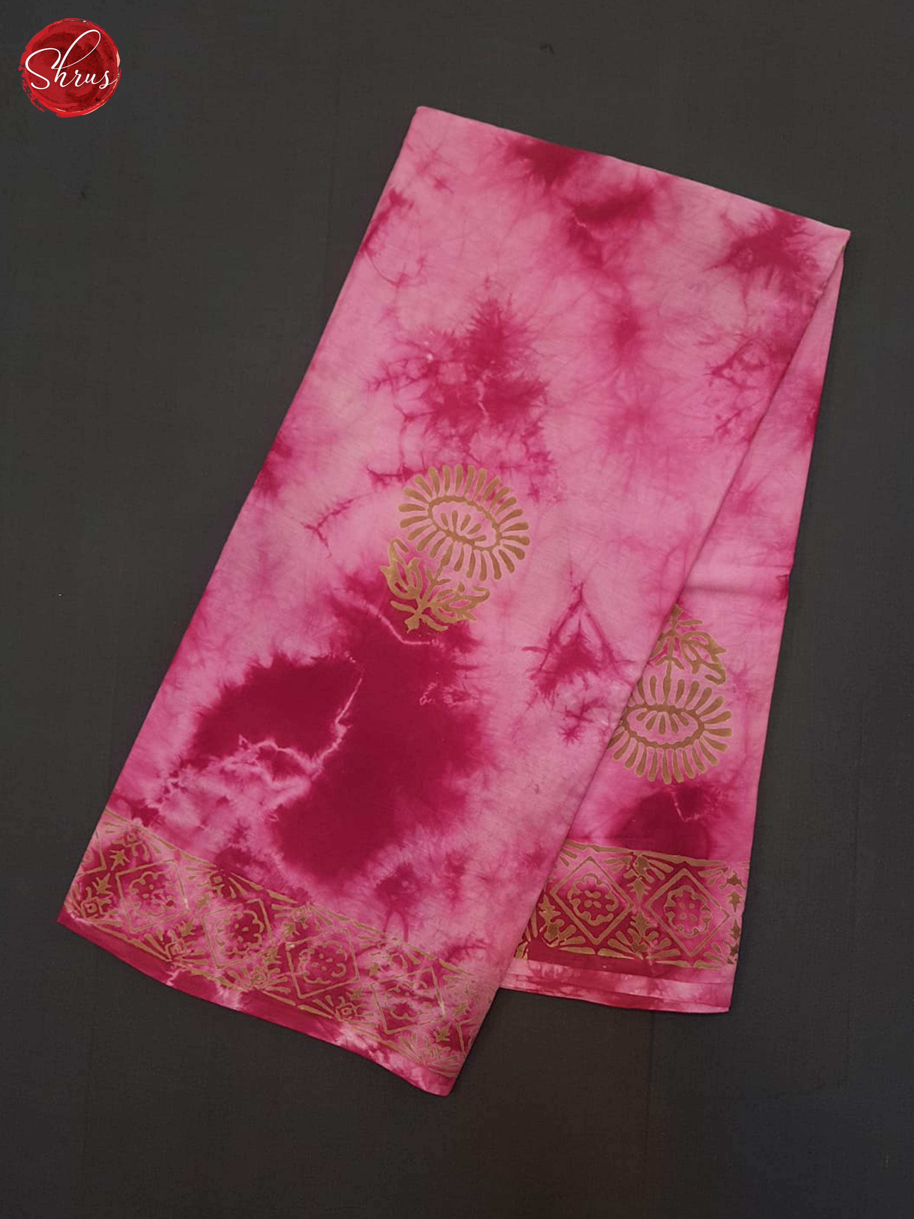 Pink- Jaipur cotton Saree - Shop on ShrusEternity.com