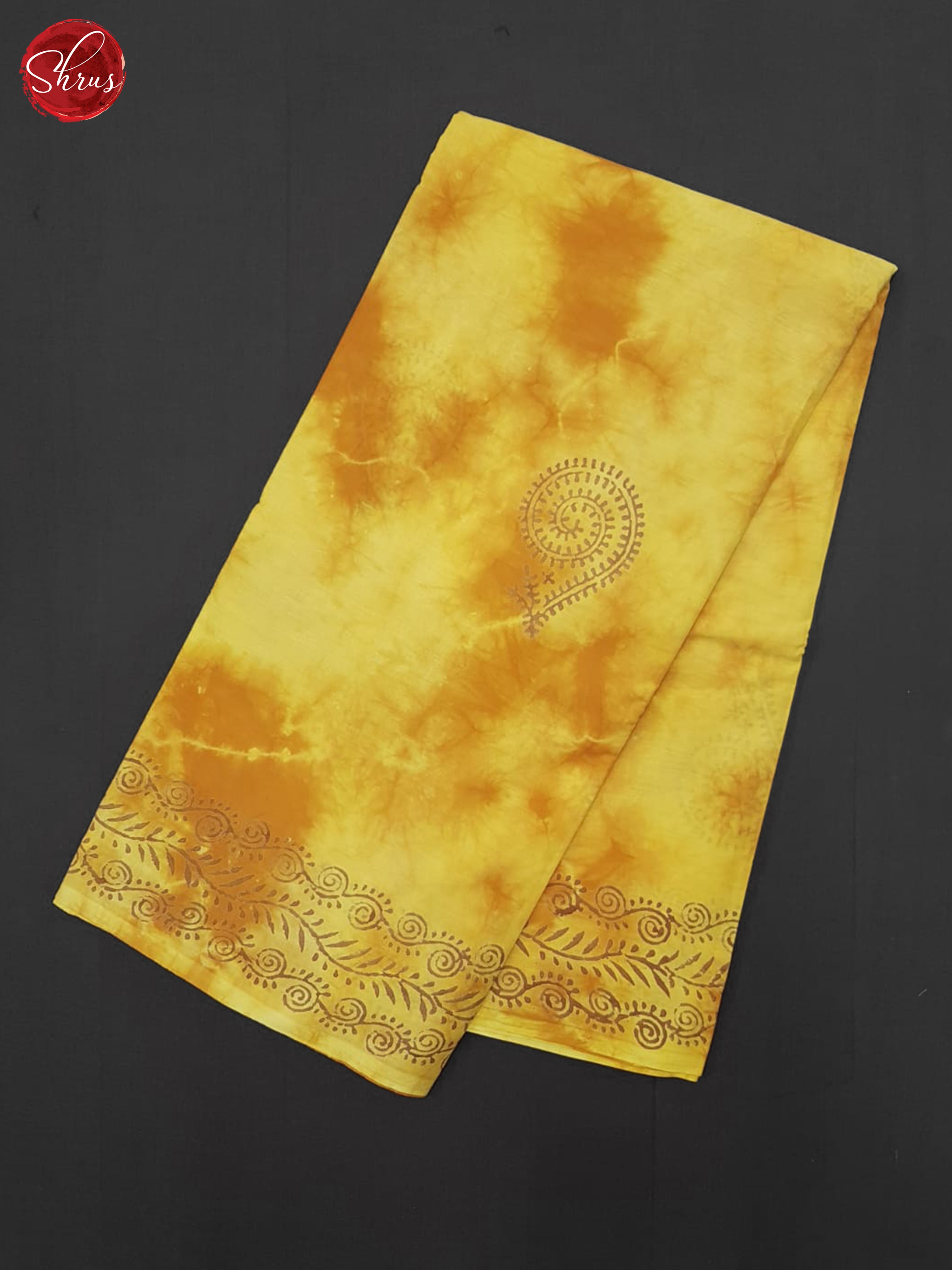 Yellow- Jaipur cotton Saree - Shop on ShrusEternity.com