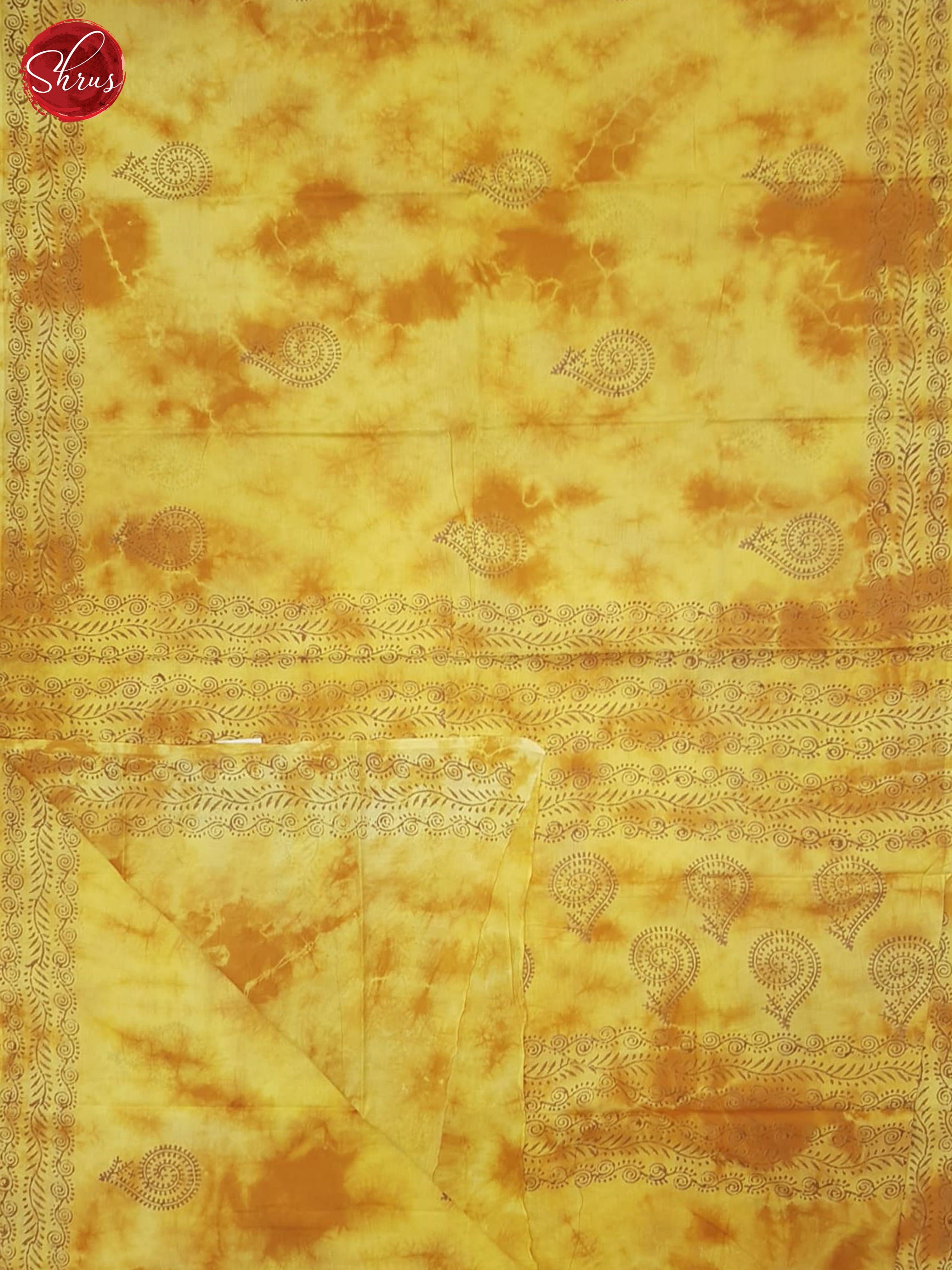 Yellow- Jaipur cotton Saree - Shop on ShrusEternity.com