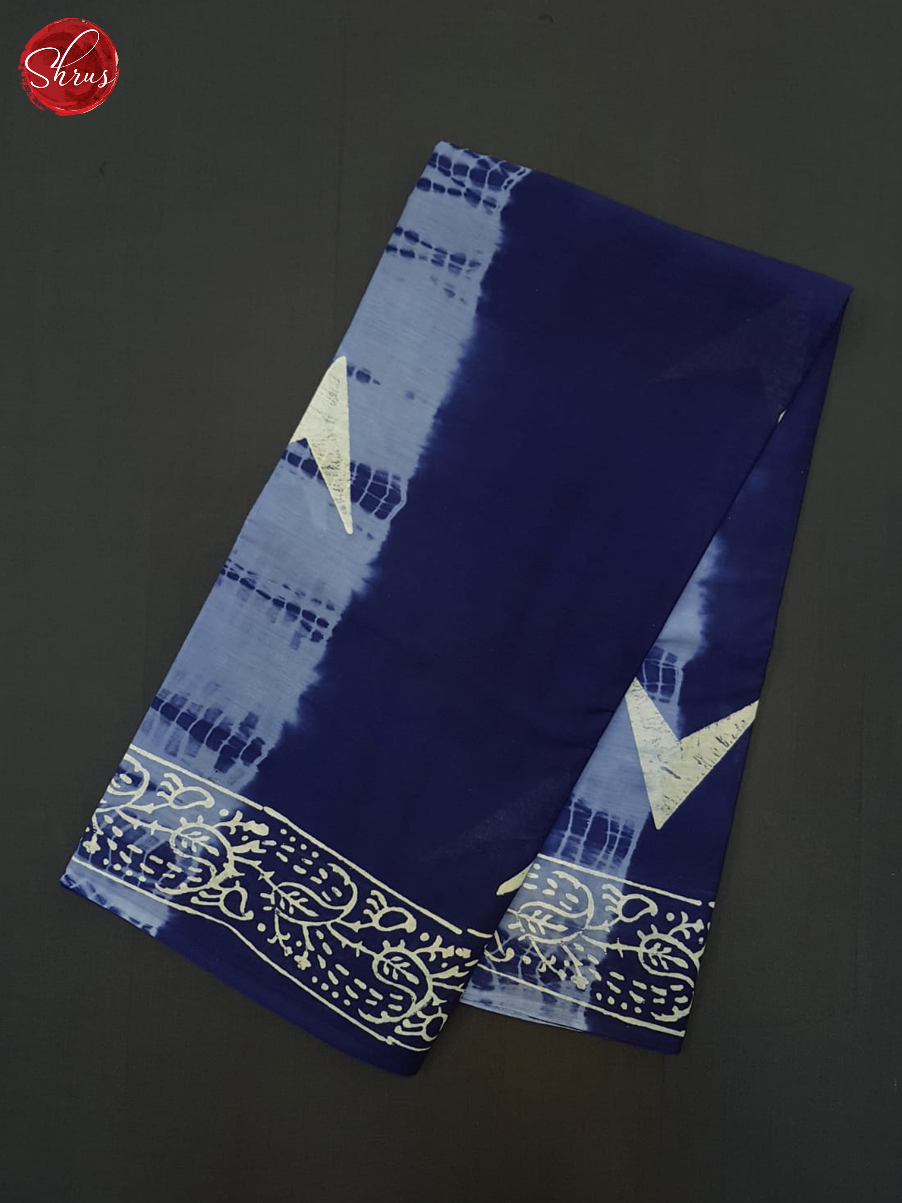 Light & Dark Blue - Jaipur cotton Saree - Shop on ShrusEternity.com