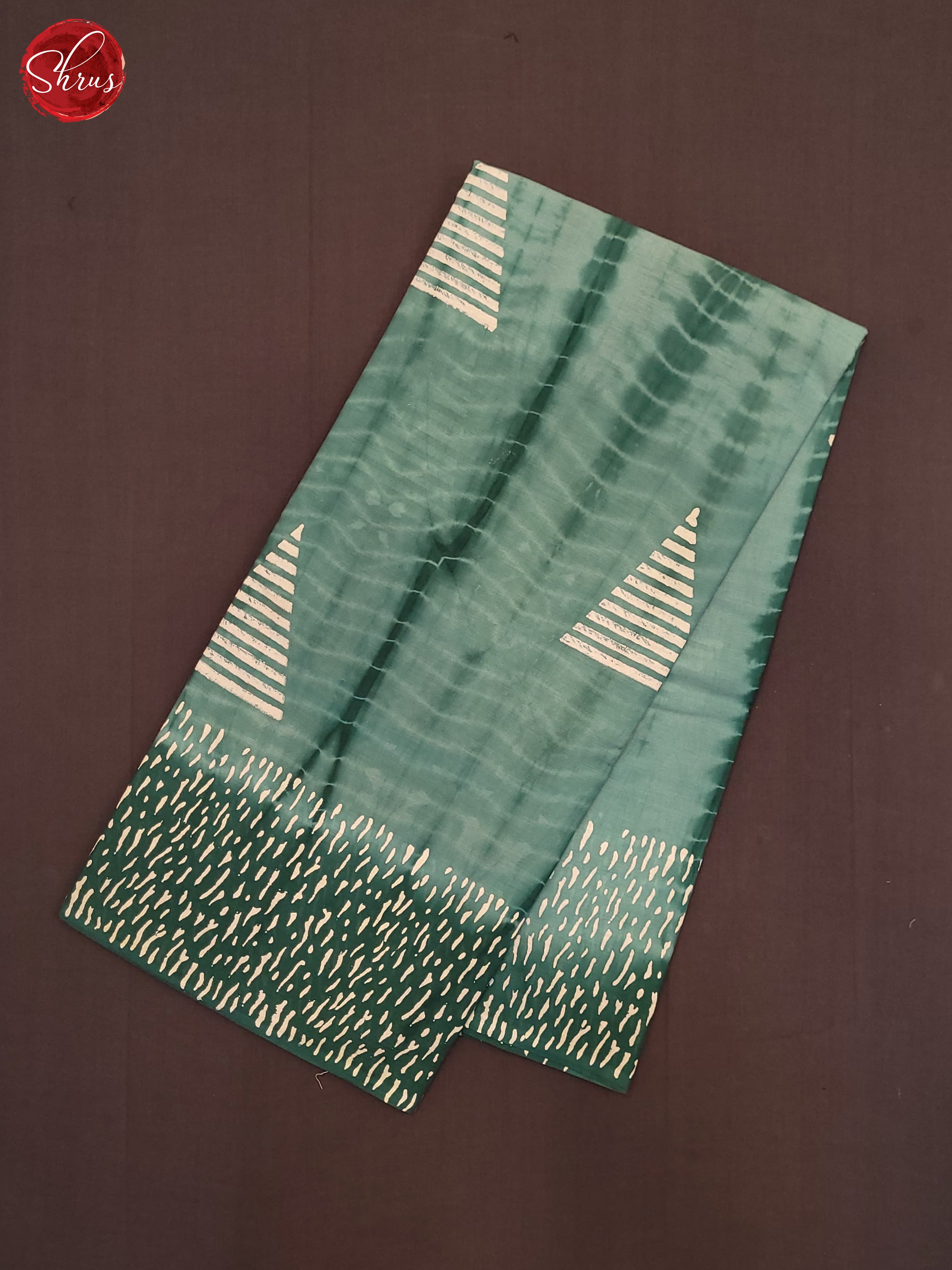 Green & Cream- Jaipur cotton Saree - Shop on ShrusEternity.com