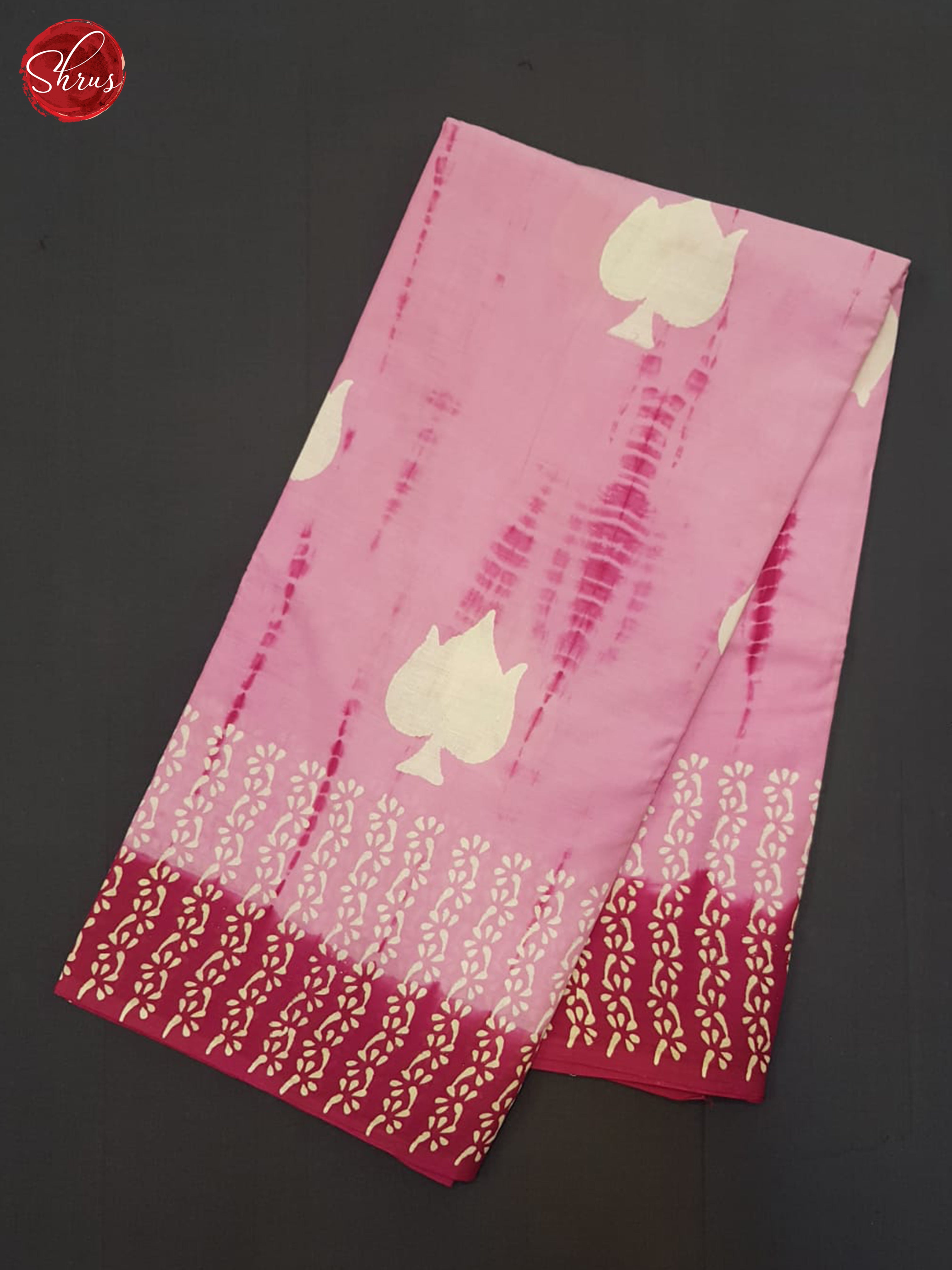 Light Pink  & Pink- Jaipur cotton Saree - Shop on ShrusEternity.com