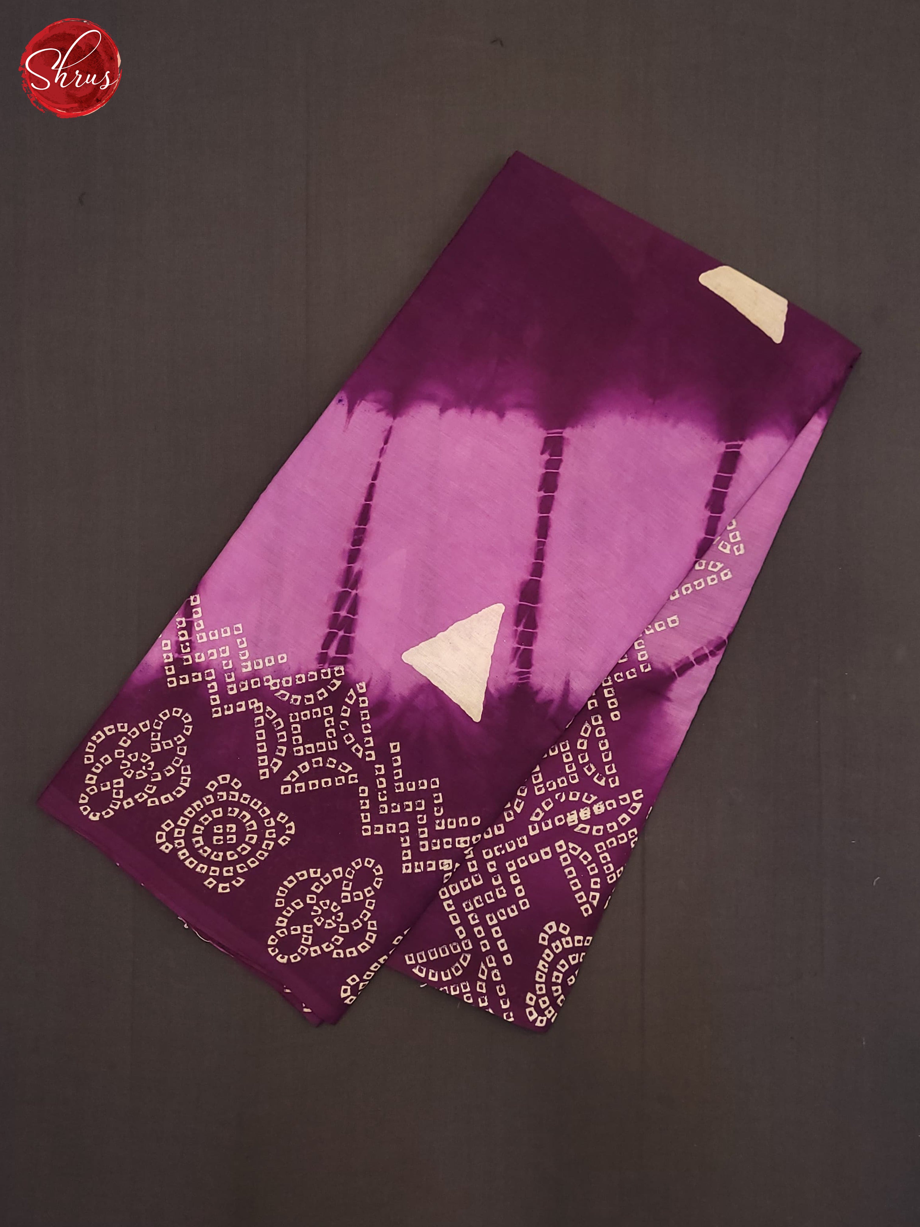 Purple & Mild Lavender - Jaipur cotton Saree - Shop on ShrusEternity.com