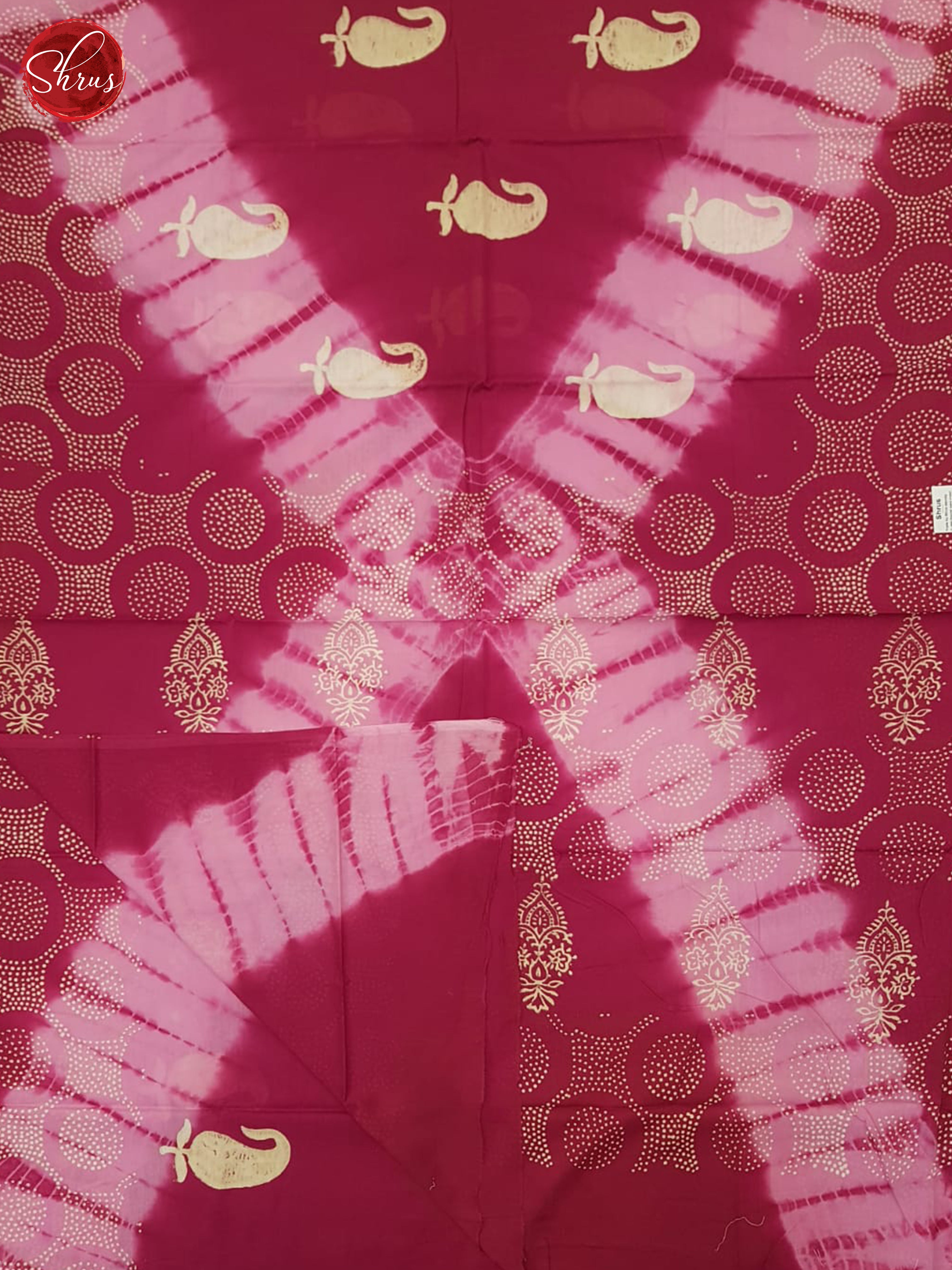 Light & Dark Pink  - Jaipur cotton Saree - Shop on ShrusEternity.com