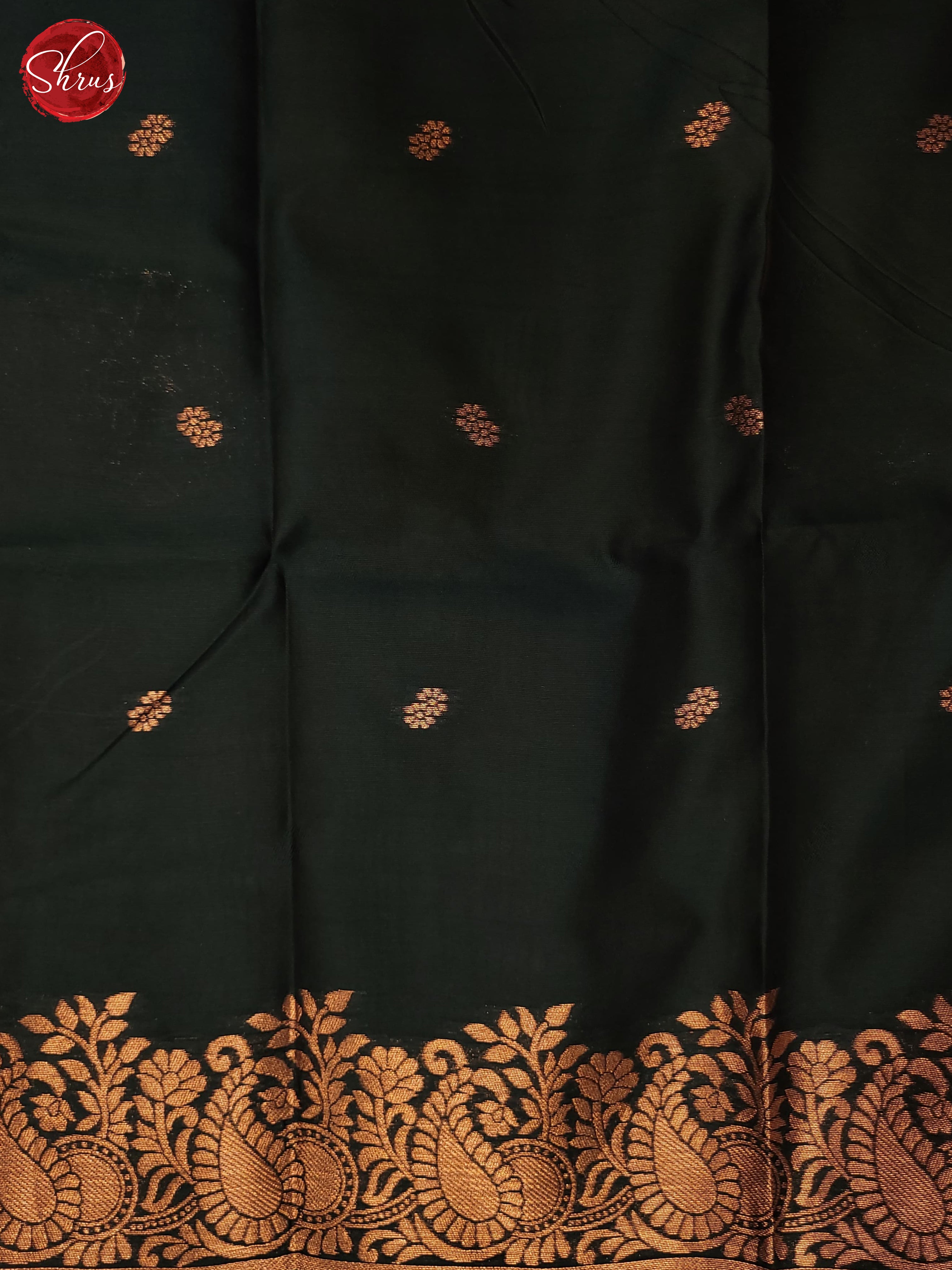 Mehandi Green & Green - Semi Softsilk Saree - Shop on ShrusEternity.com