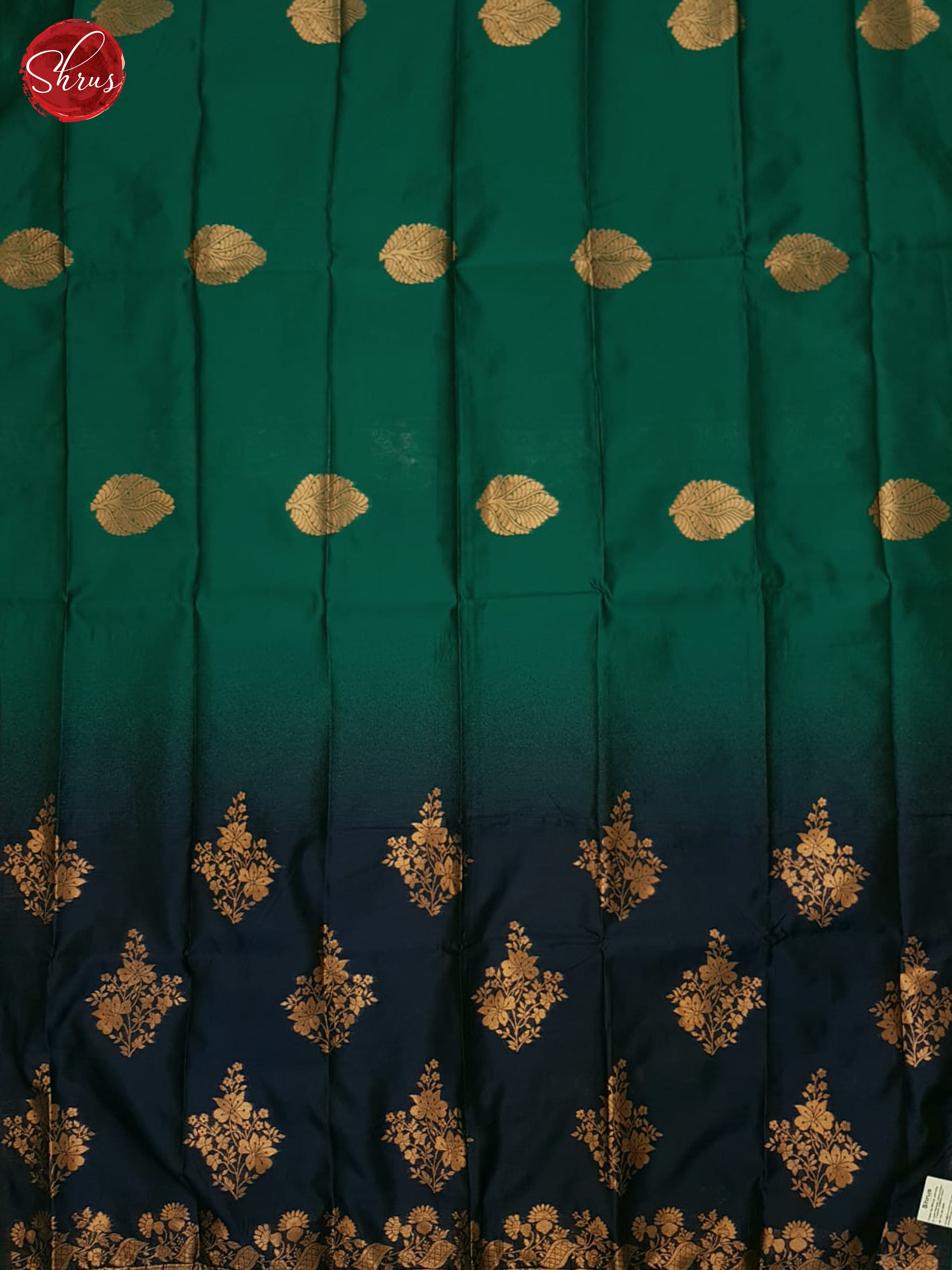Green & Blue - Semi Softsilk Saree - Shop on ShrusEternity.com