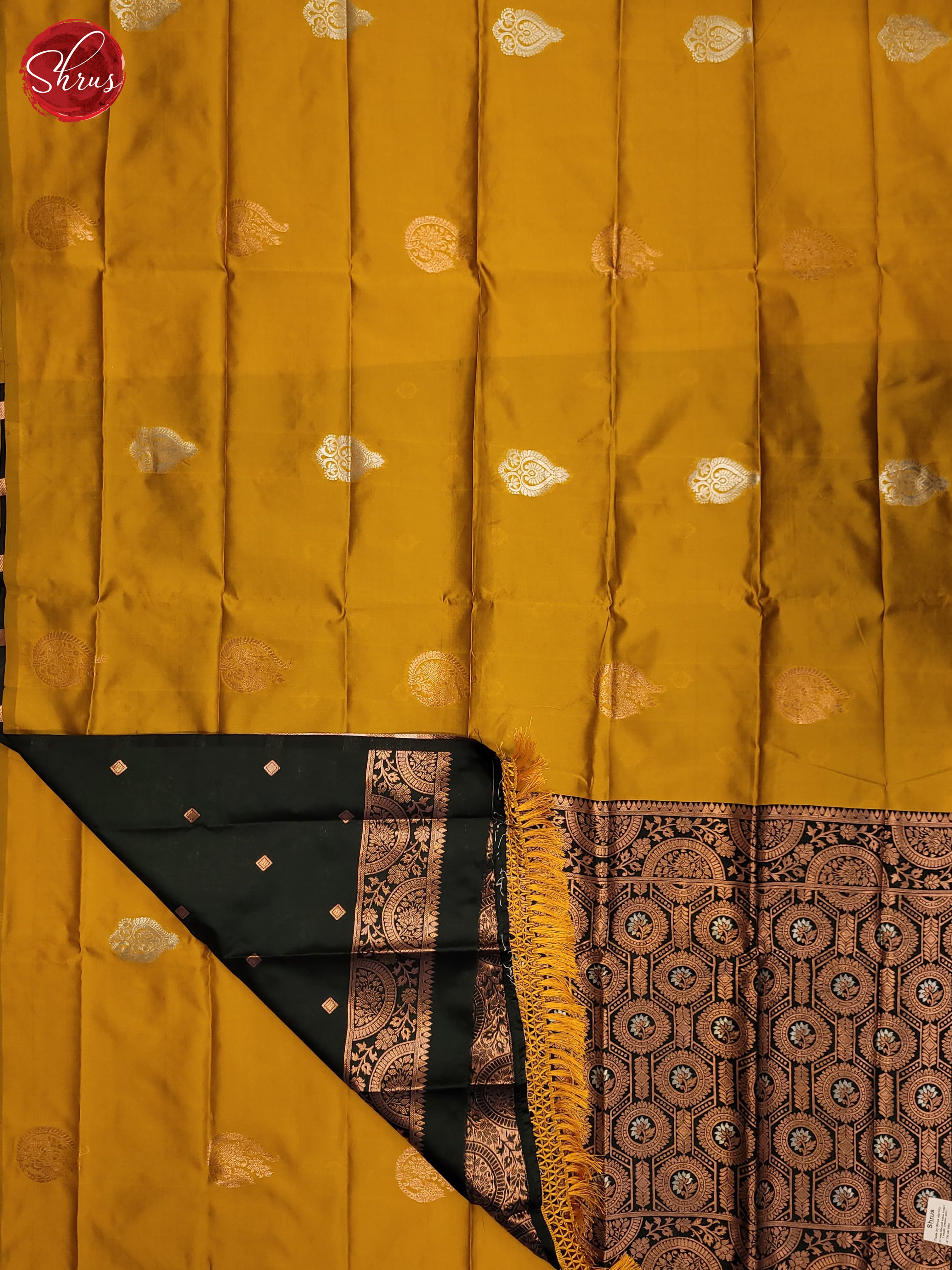 Yellow & Green- Semi Softsilk Saree - Shop on ShrusEternity.com