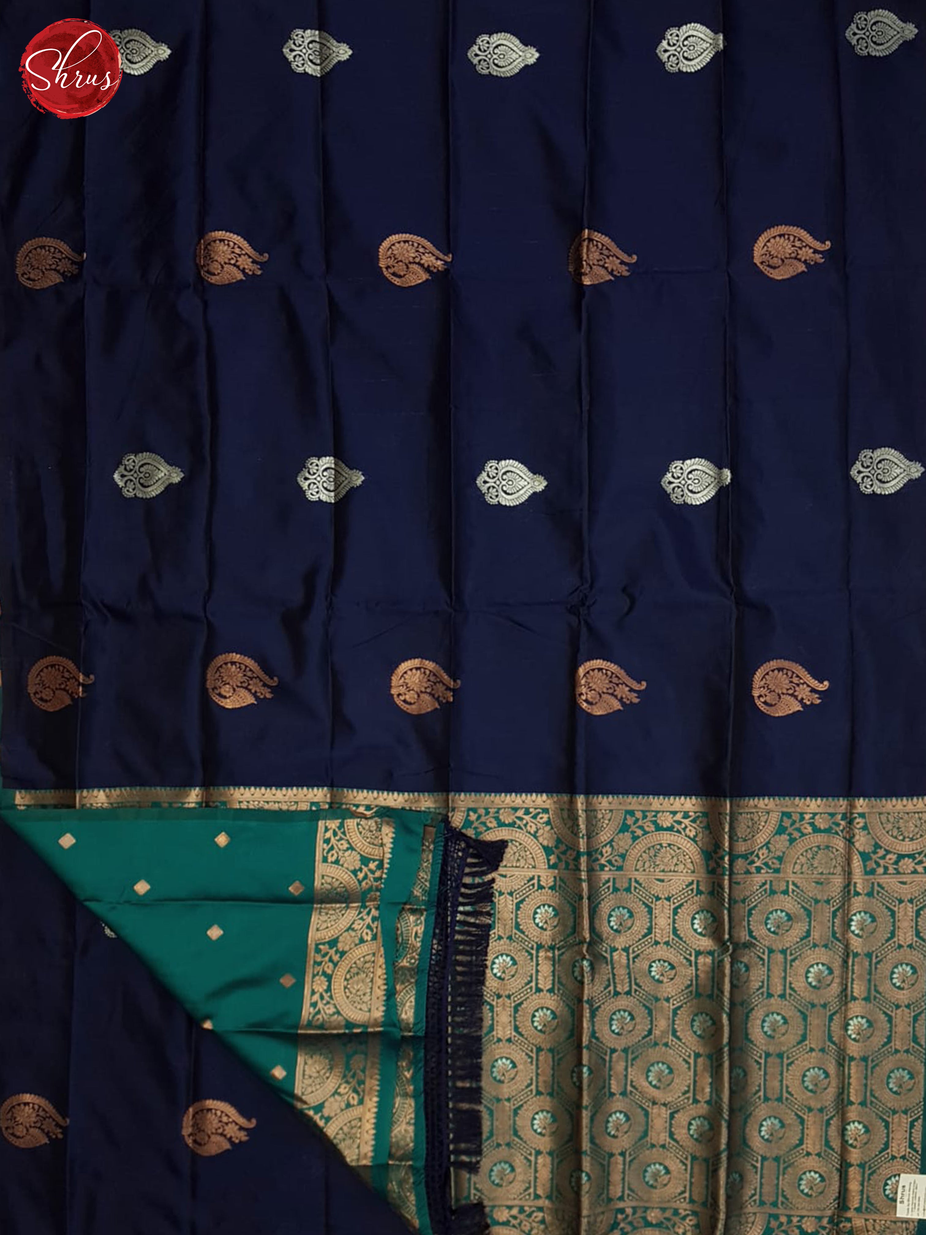 Blue And Green-semi soft silk saree - Shop on ShrusEternity.com