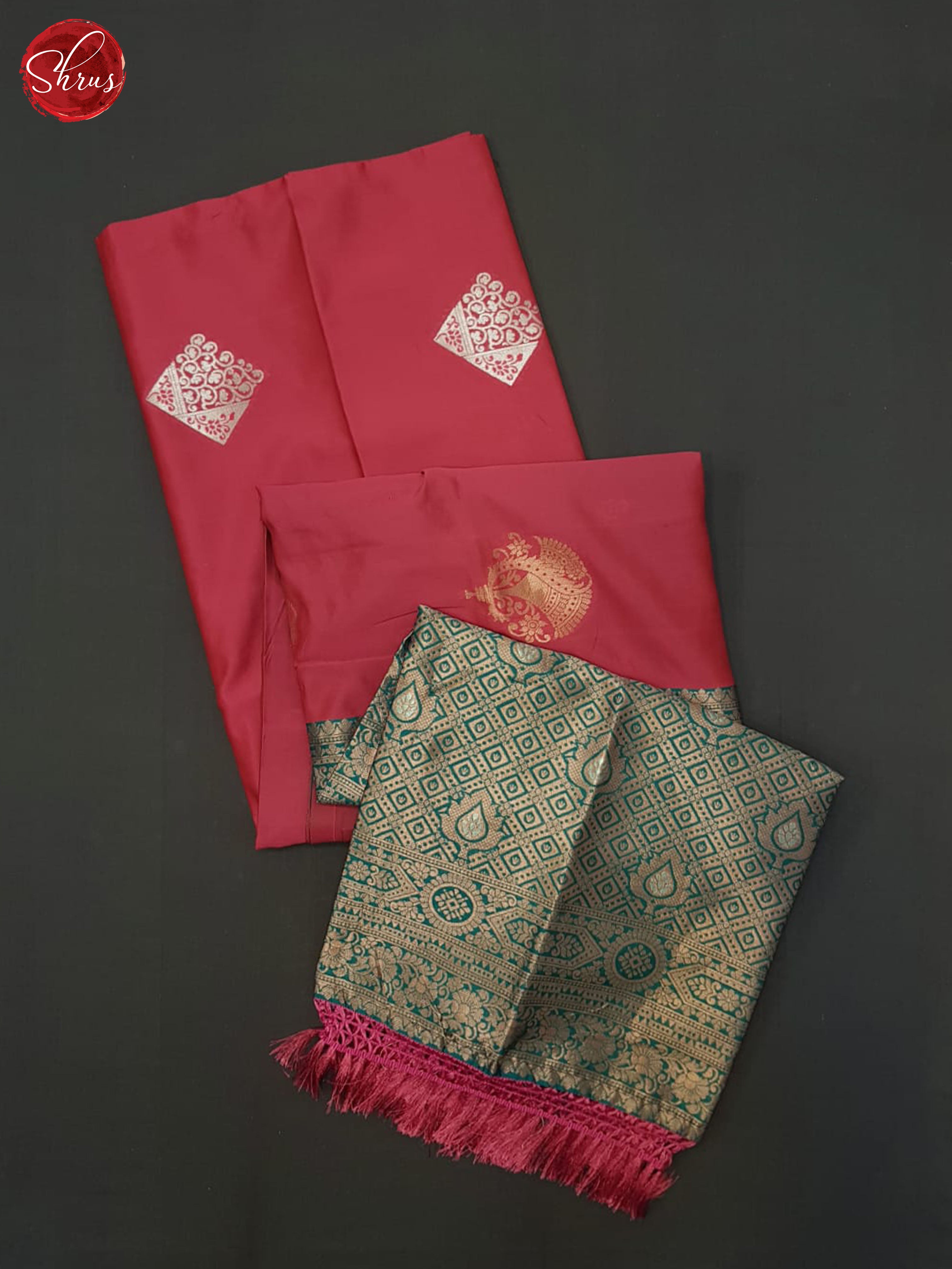 Pink And Green-Semi soft silk Saree - Shop on ShrusEternity.com