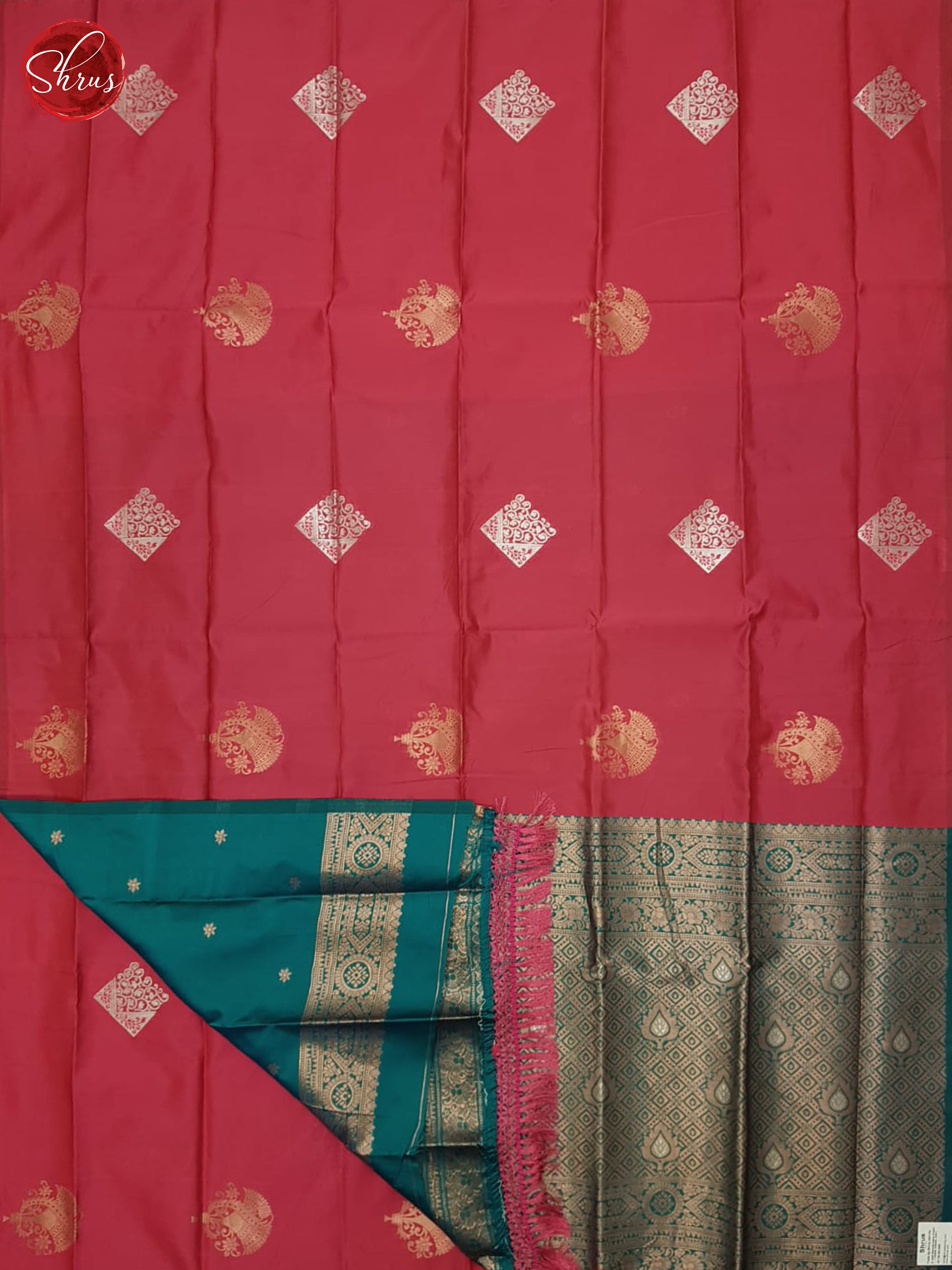 Pink And Green-Semi soft silk Saree - Shop on ShrusEternity.com