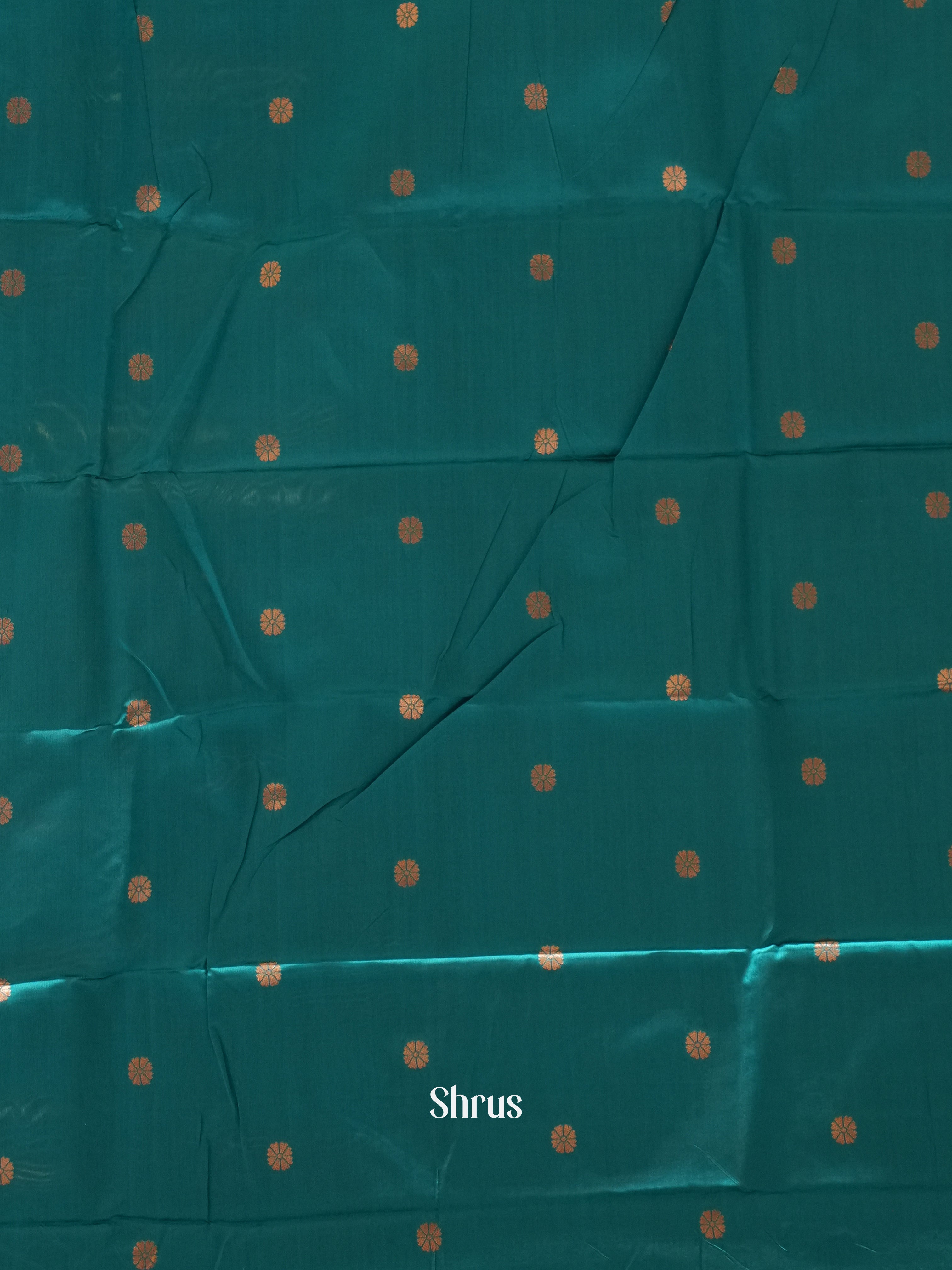 Blue And Peacock Green-Semi soft silk saree