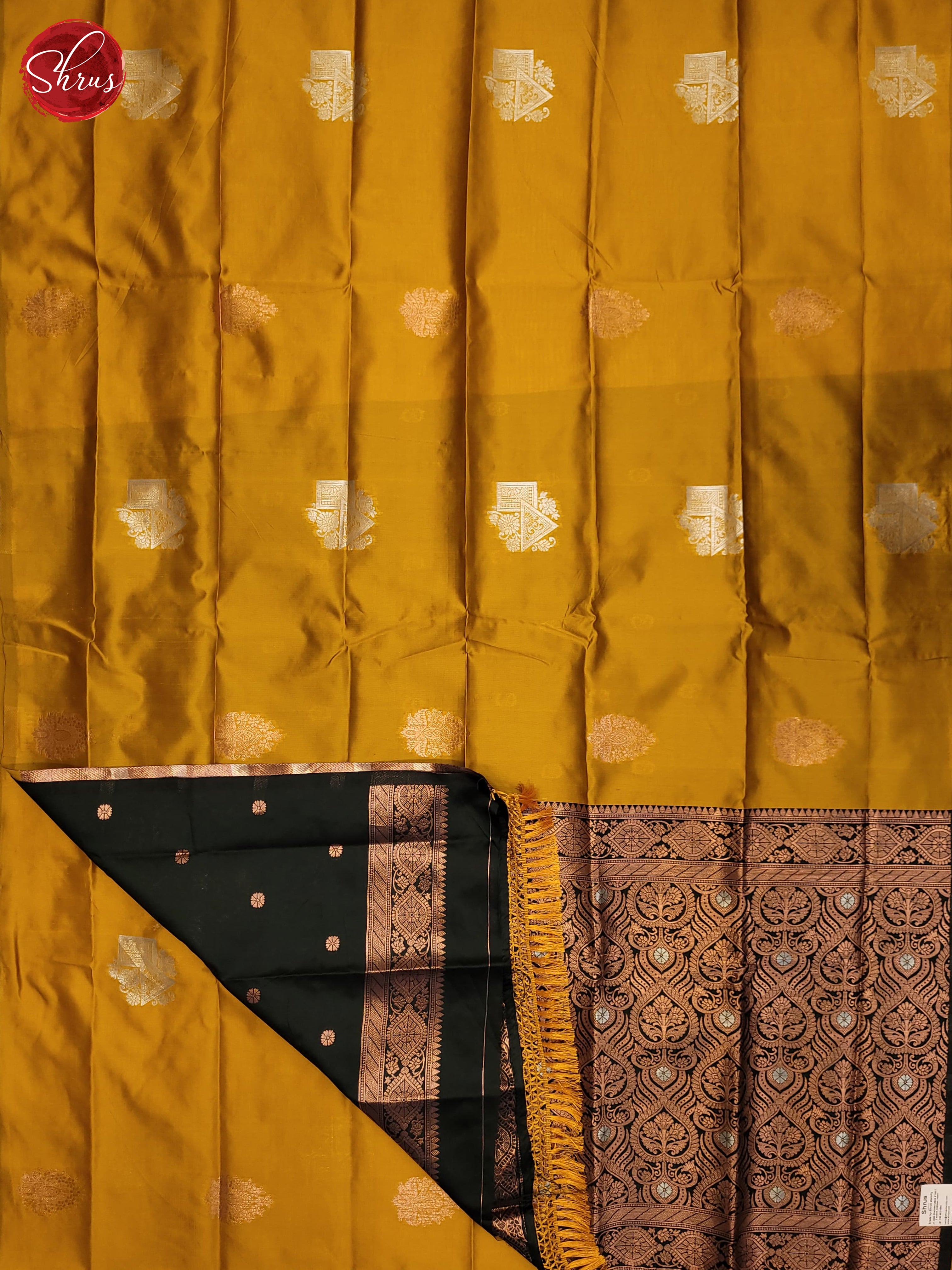 yellow & Green- Semi Softsilk Saree - Shop on ShrusEternity.com