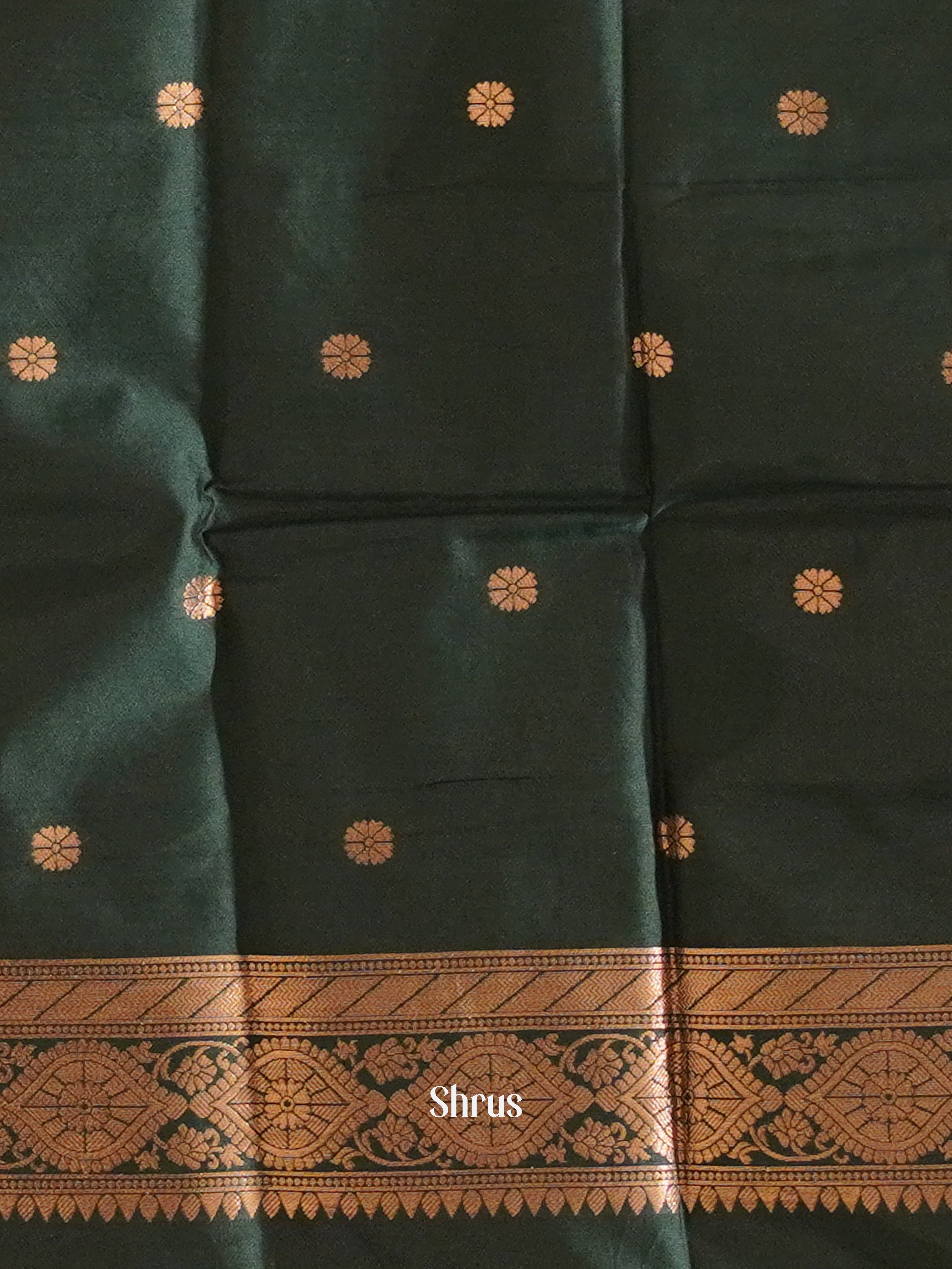 yellow & Green- Semi Softsilk Saree