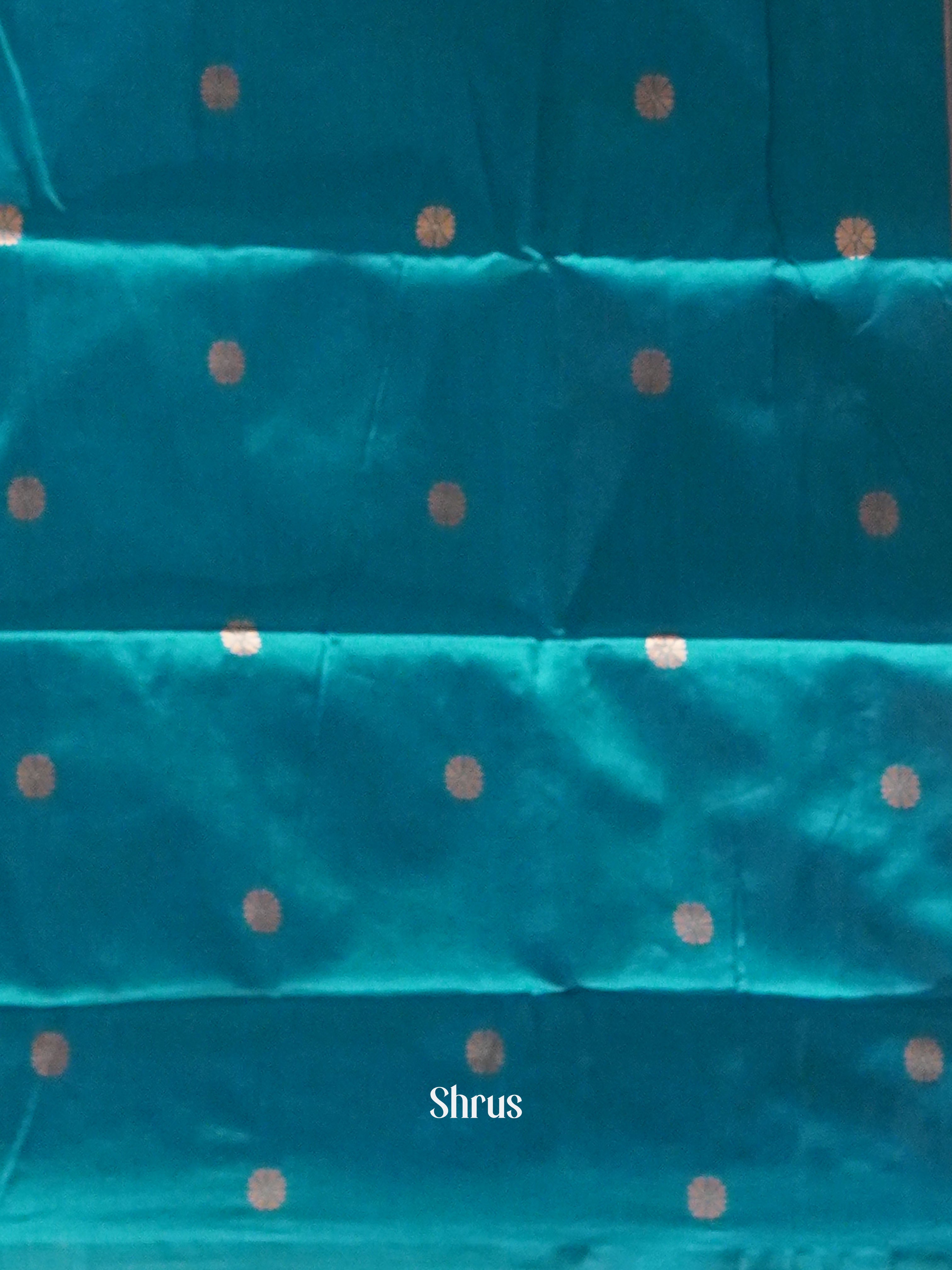 Wine And Blue-Semi soft silk saree