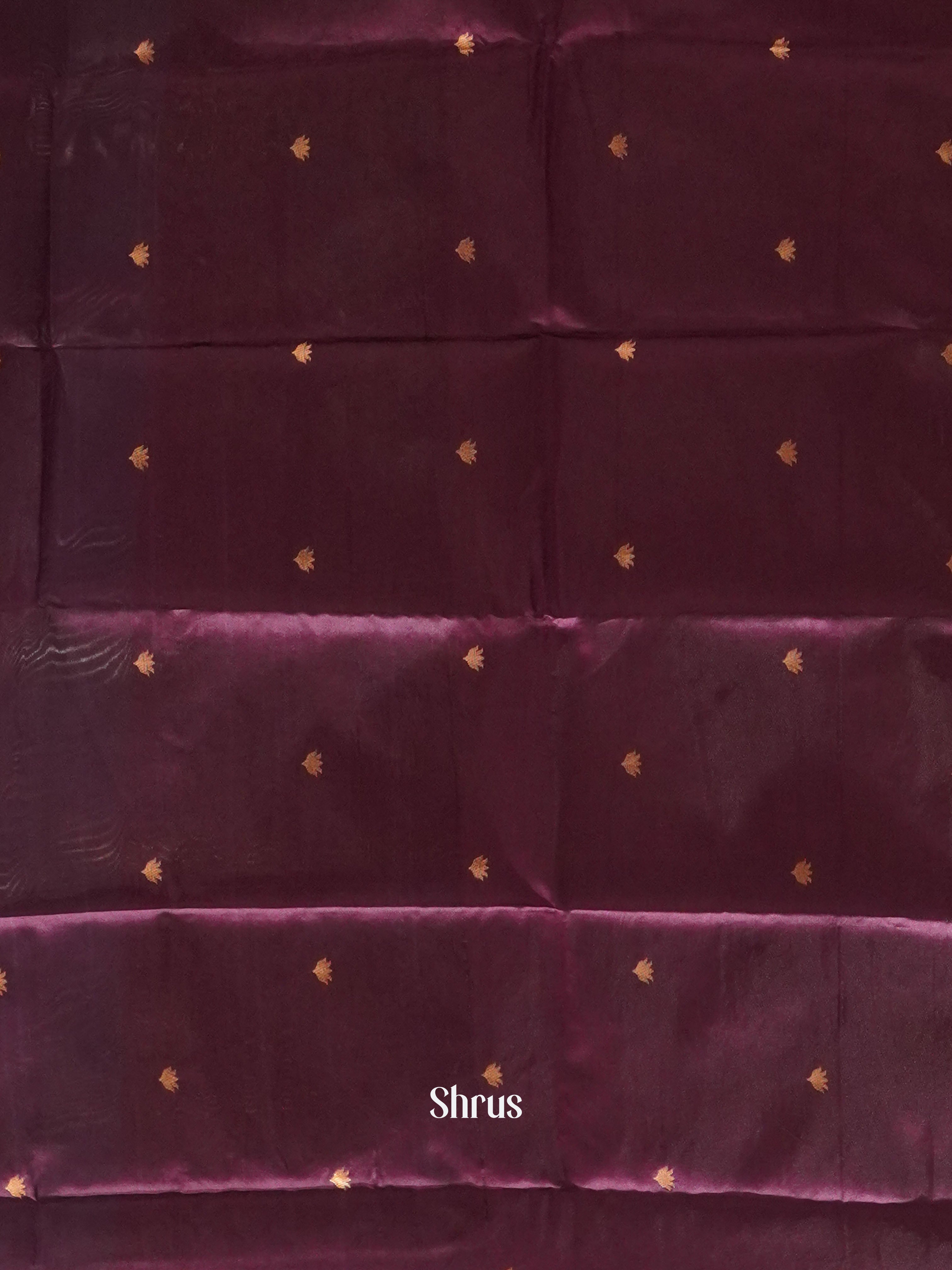 Blue And Wine-Semi Soft Silk Saree