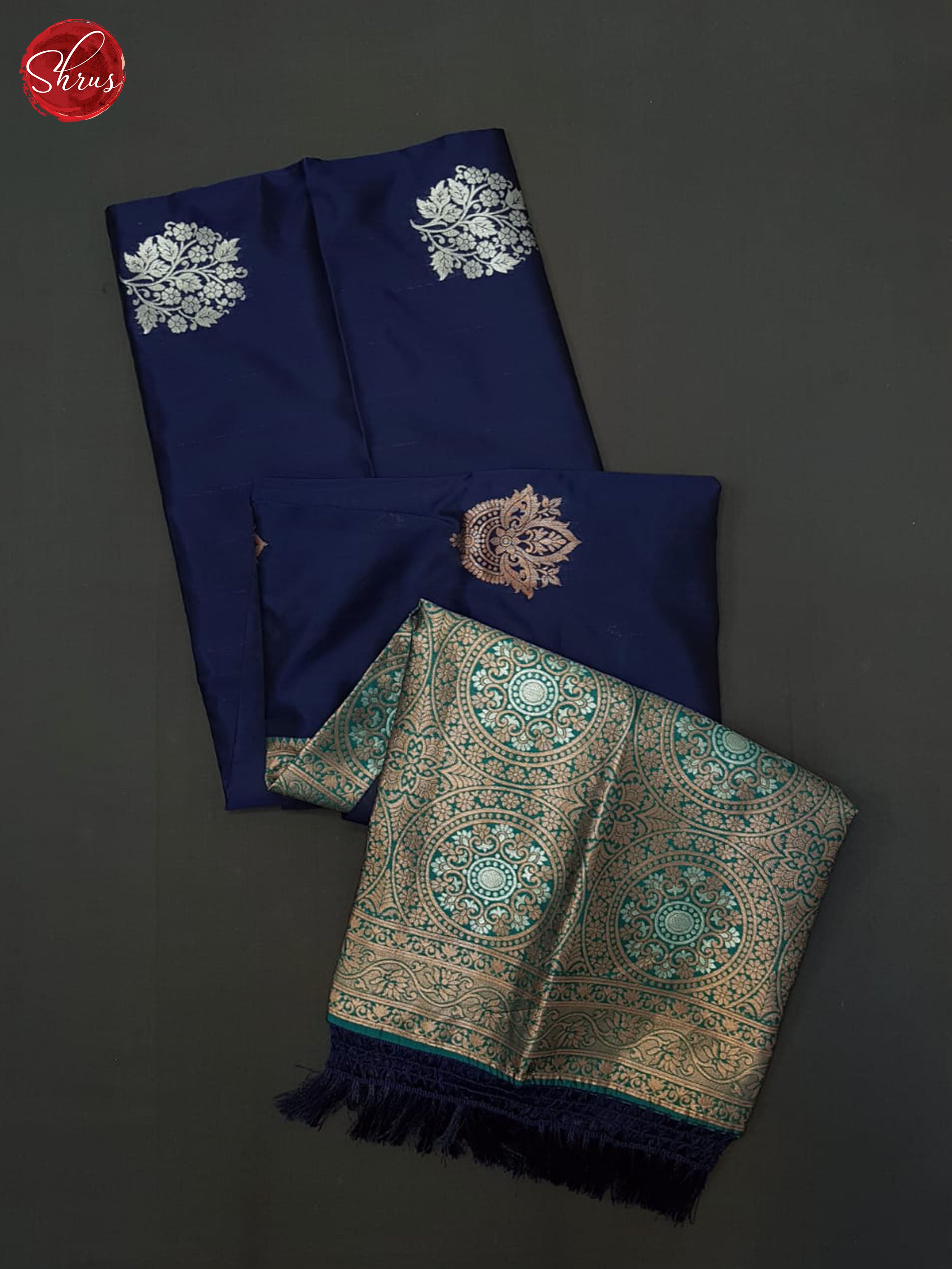 Blue And Green- Semi soft silk saree - Shop on ShrusEternity.com