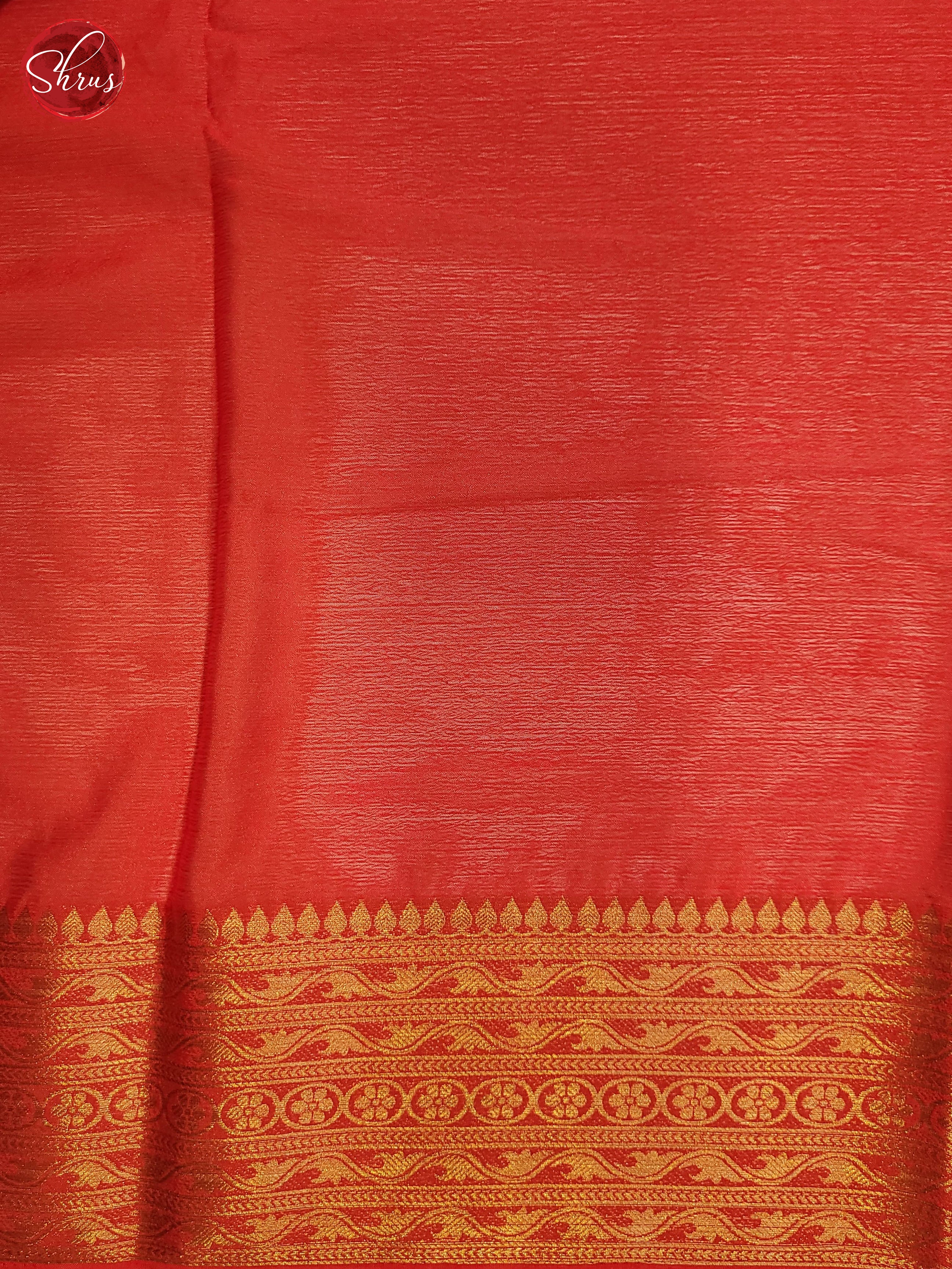 Peach & Red - Semi Georgette Saree - Shop on ShrusEternity.com