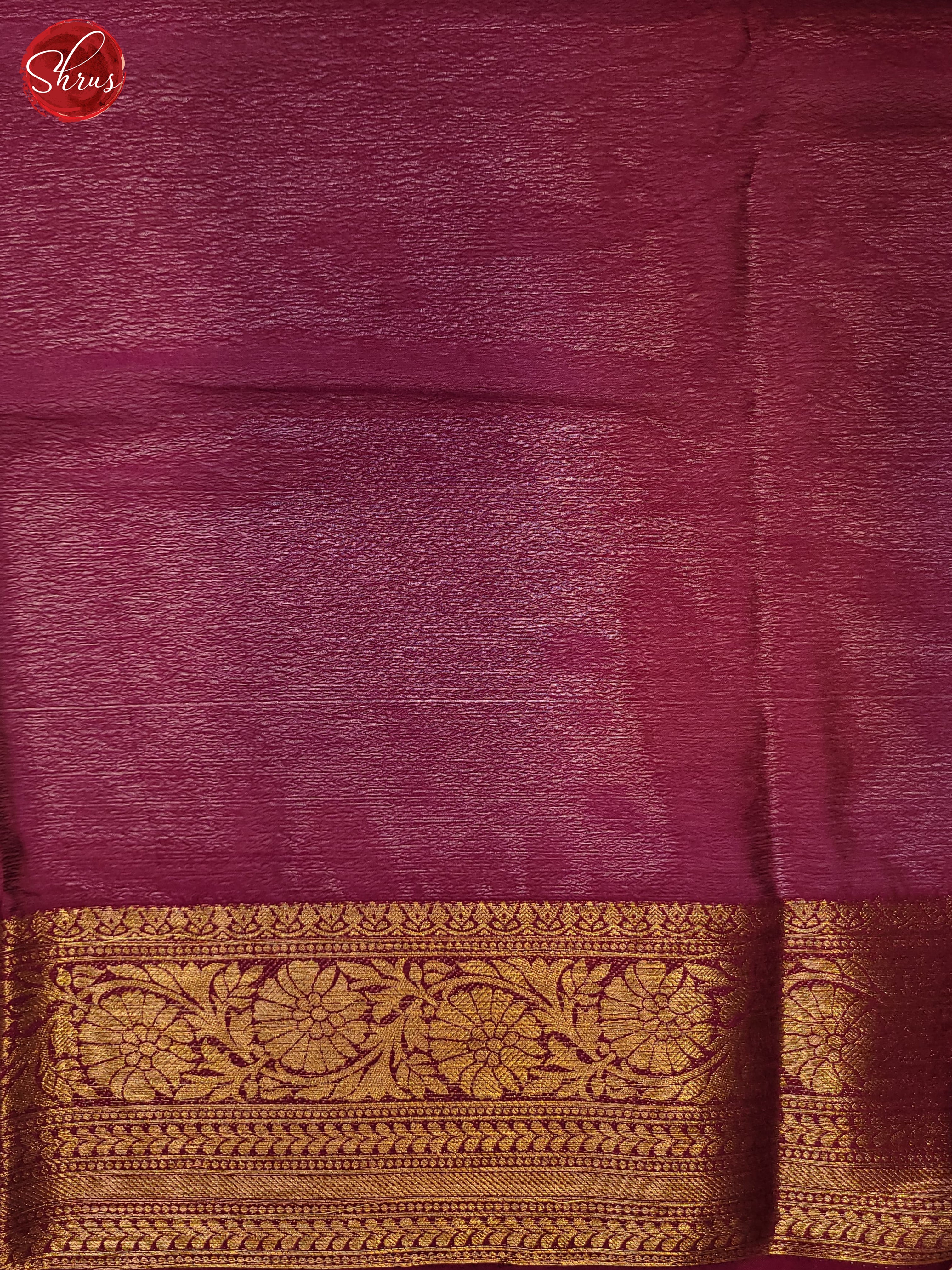 Peachish Pink & Pink - Semi Georgette Saree - Shop on ShrusEternity.com