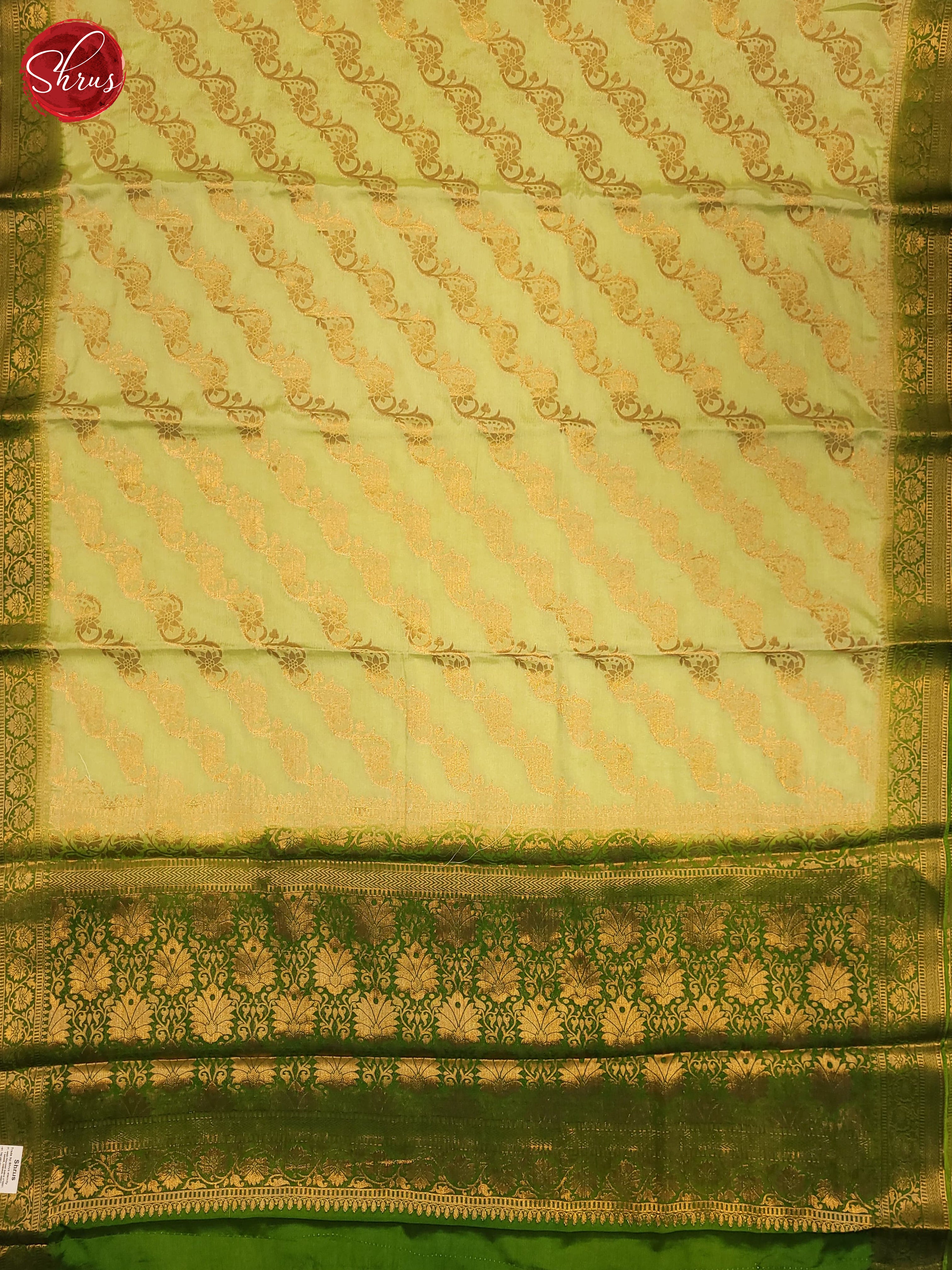 Pista Green & Green- Semi Georgette Saree - Shop on ShrusEternity.com