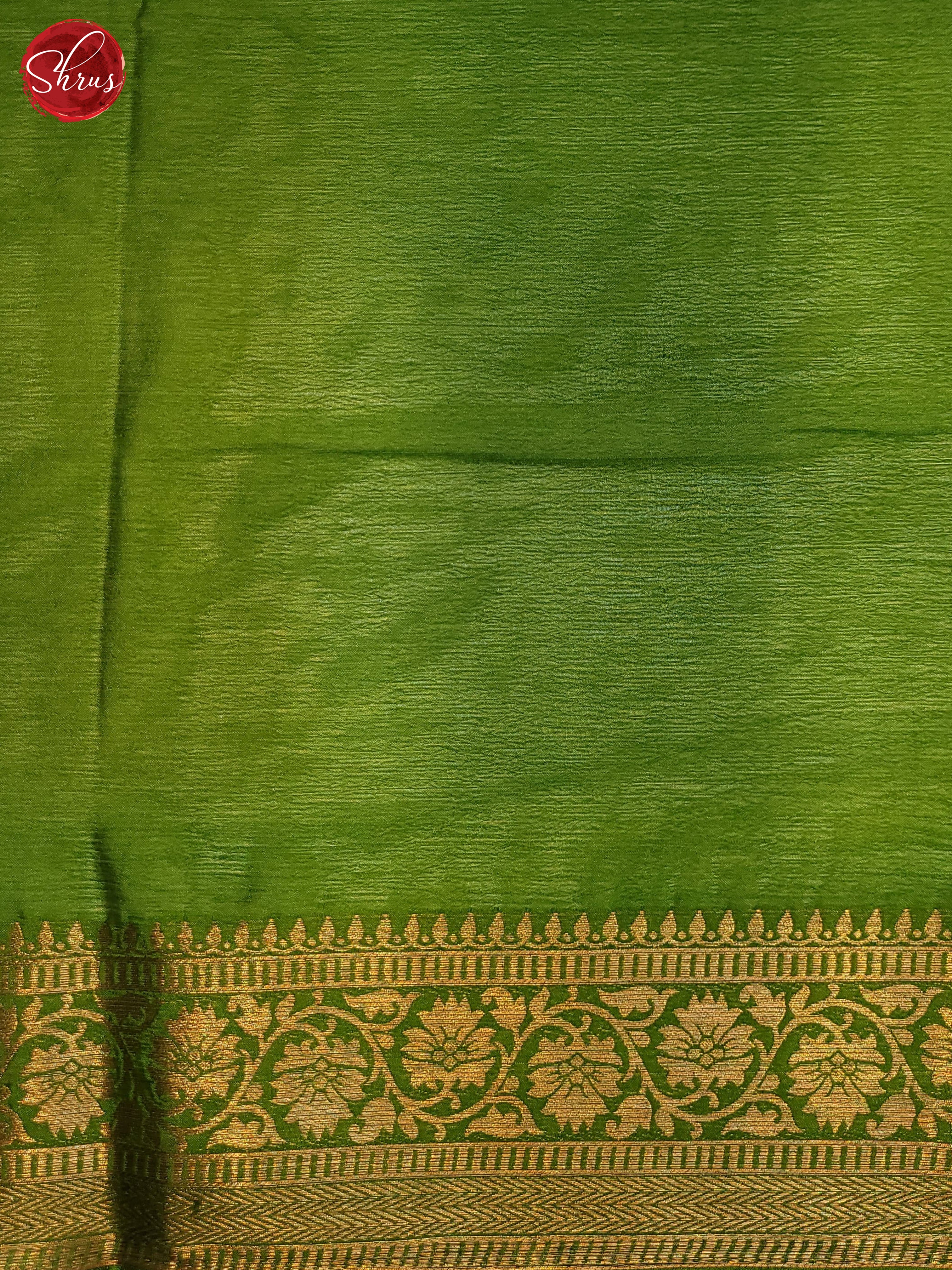 Pista Green & Green- Semi Georgette Saree - Shop on ShrusEternity.com